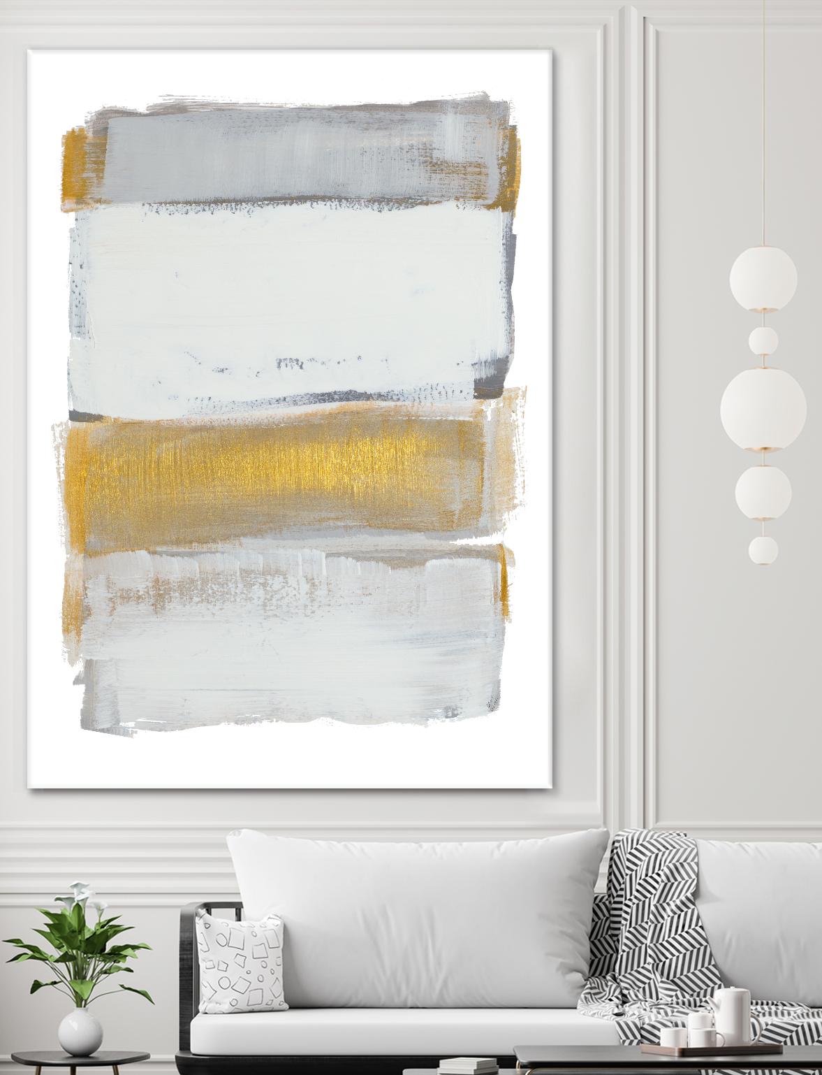 Shades of Golden Gray by Lanie Loreth on GIANT ART - gold abstract