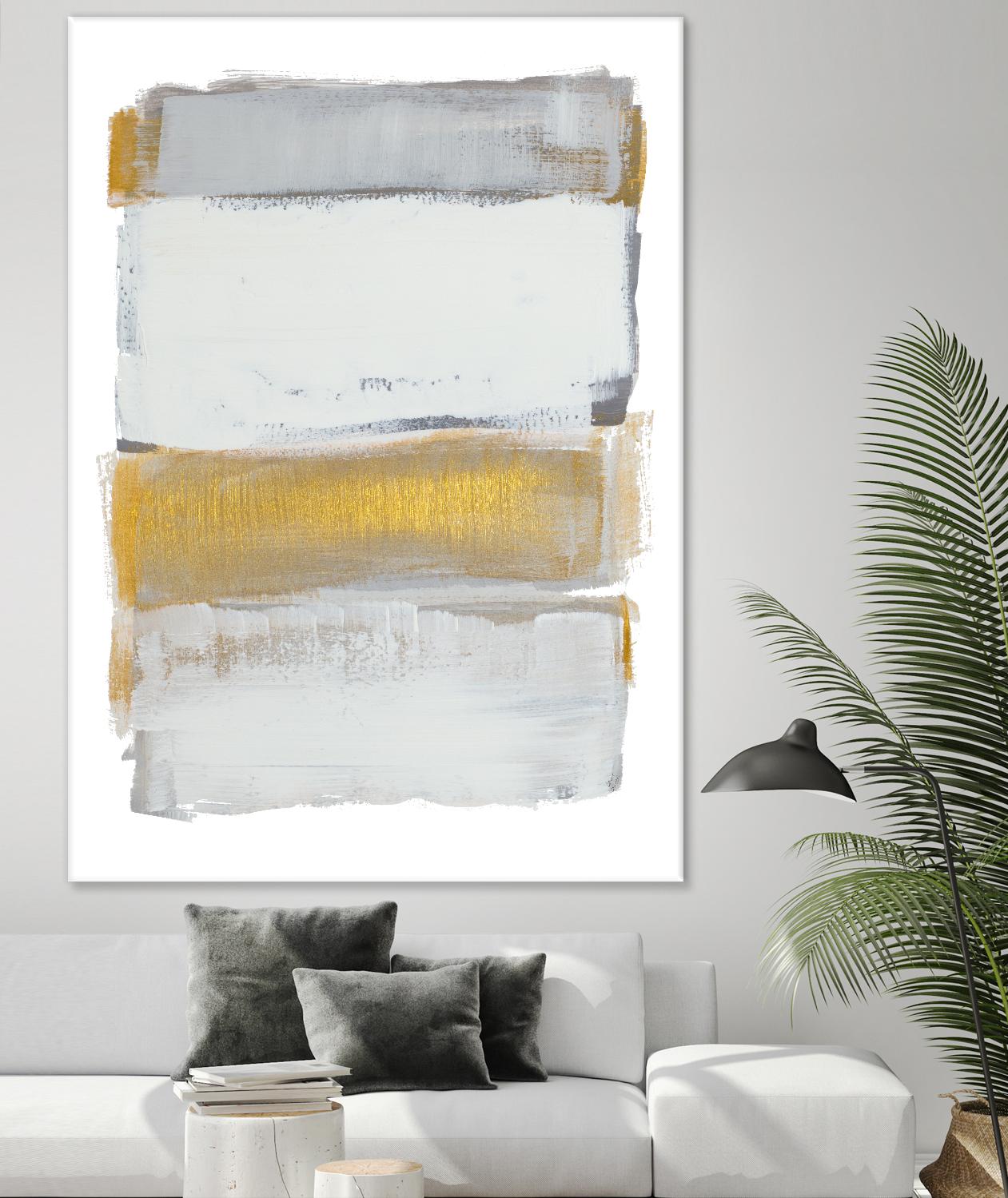 Shades of Golden Gray by Lanie Loreth on GIANT ART - gold abstract