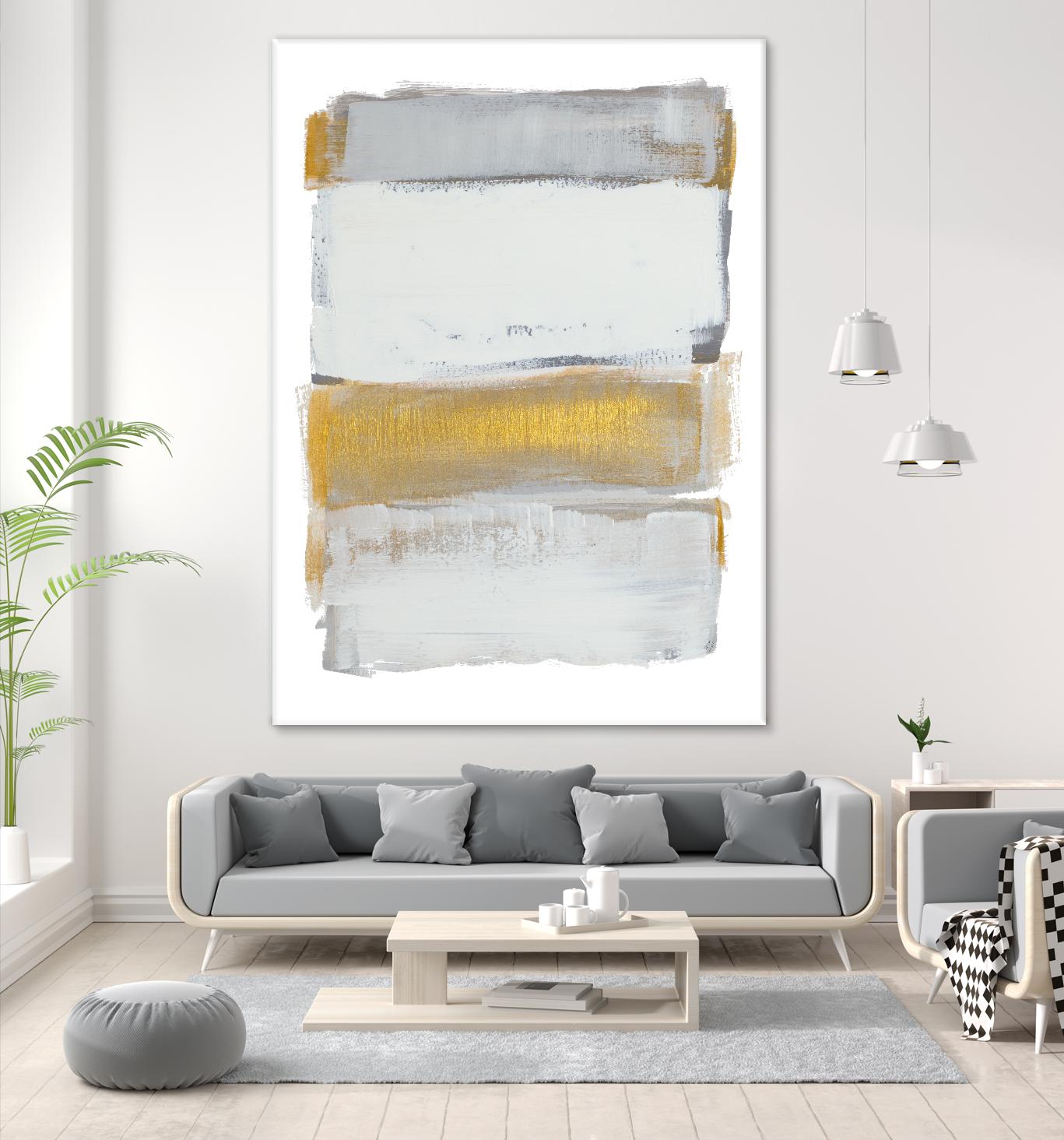 Shades of Golden Gray by Lanie Loreth on GIANT ART - gold abstract