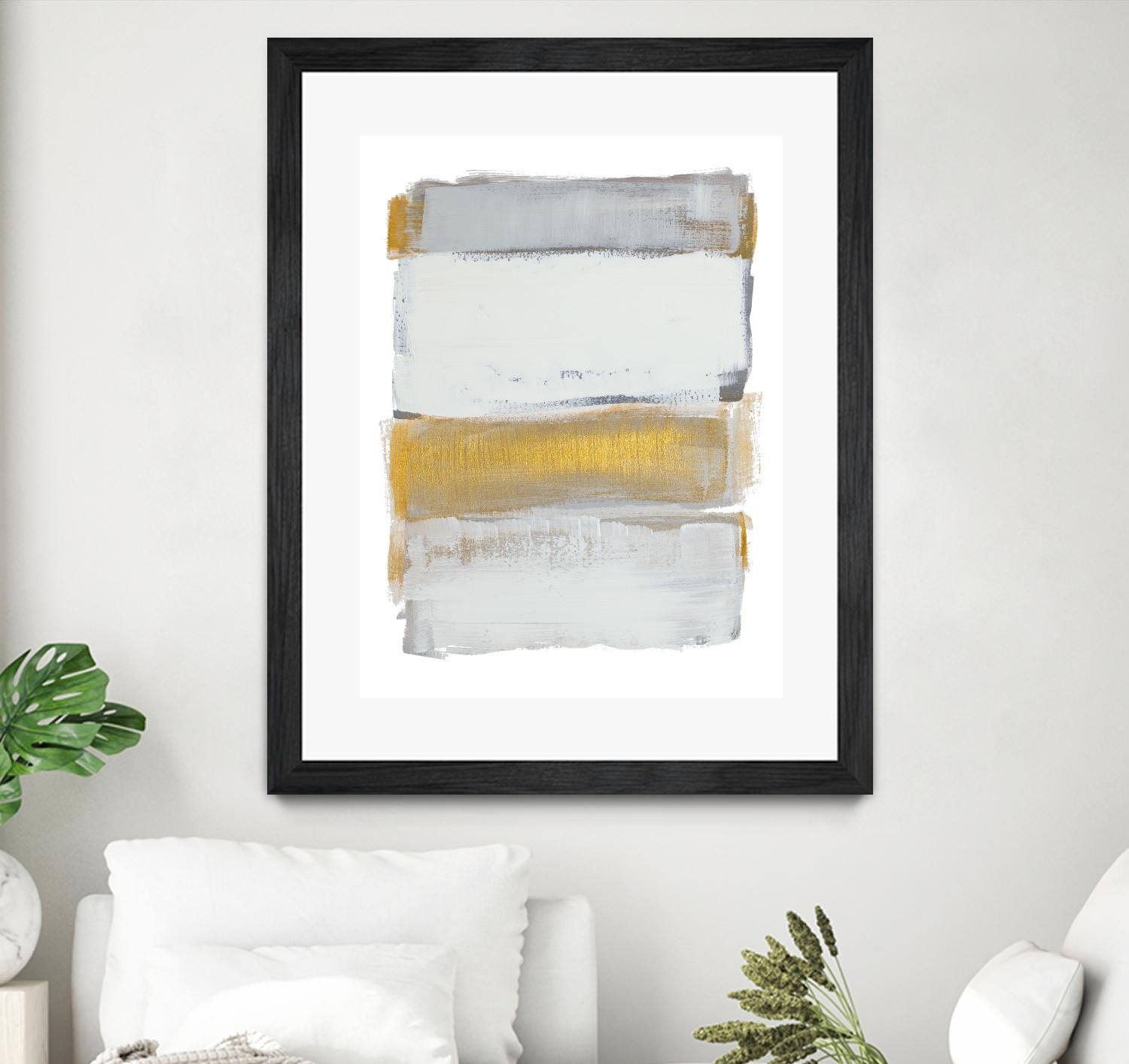 Shades of Golden Gray by Lanie Loreth on GIANT ART - gold abstract