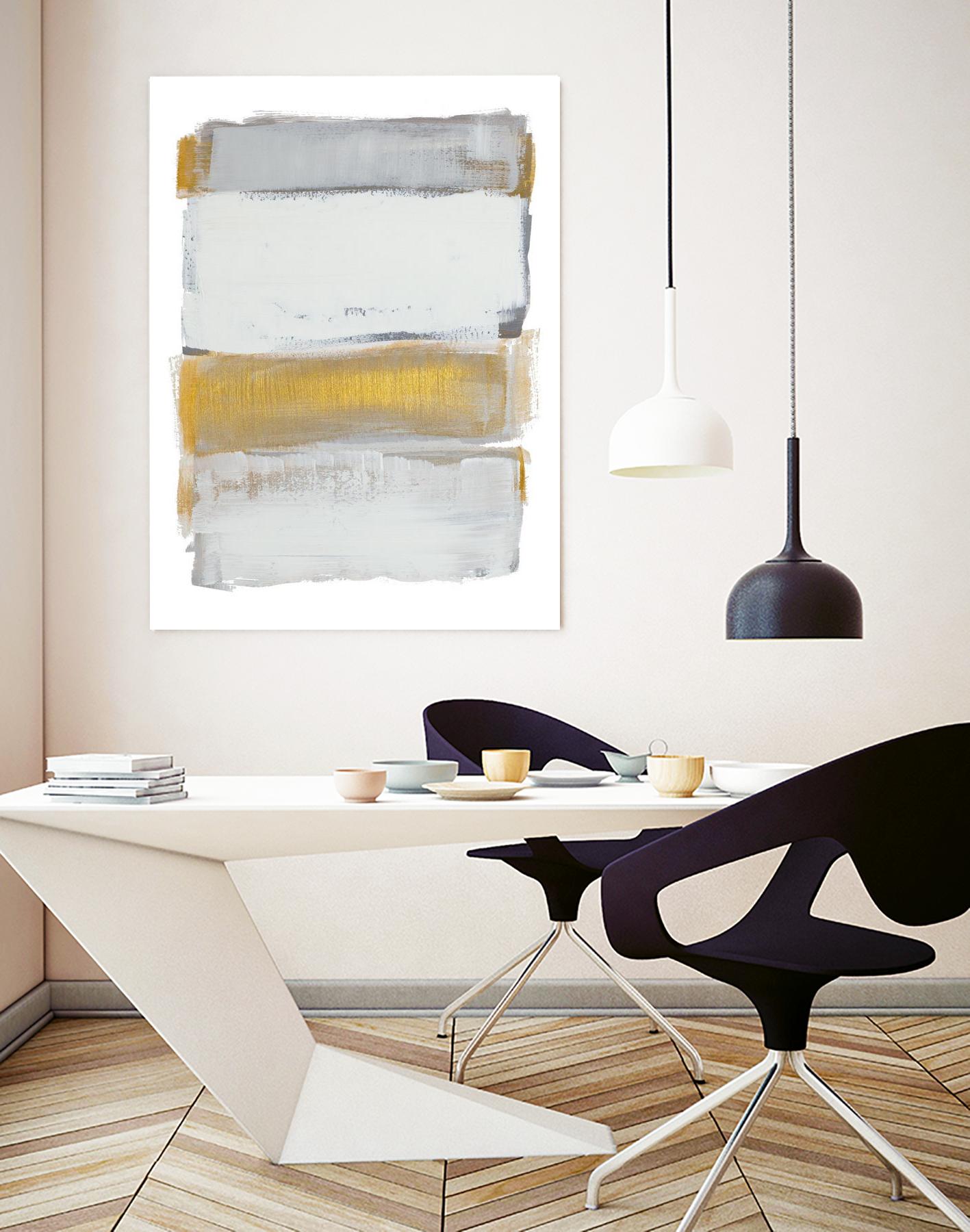 Shades of Golden Gray by Lanie Loreth on GIANT ART - gold abstract