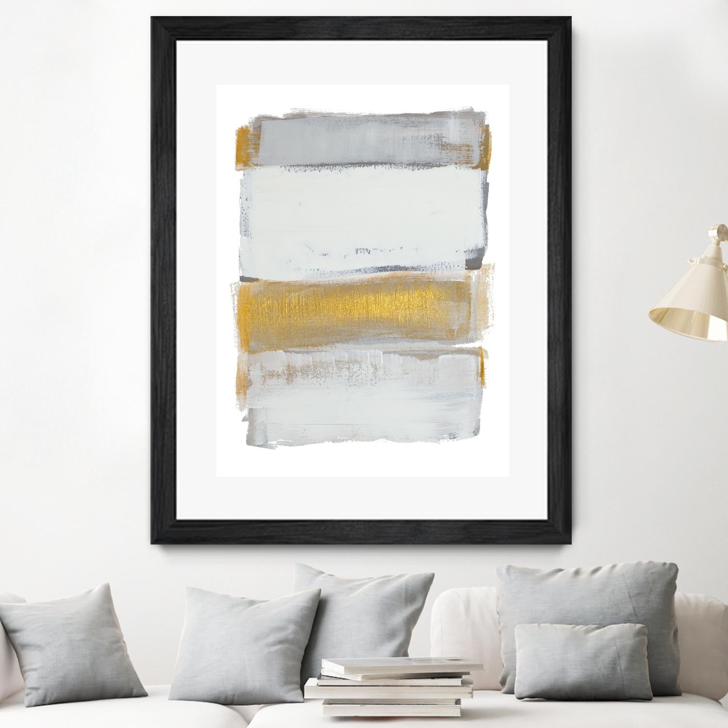 Shades of Golden Gray by Lanie Loreth on GIANT ART - gold abstract