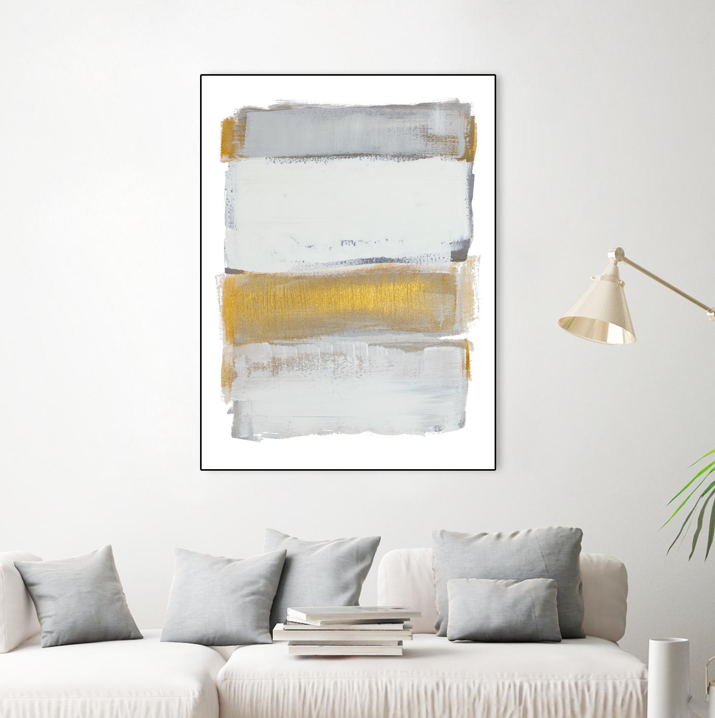 Shades of Golden Gray by Lanie Loreth on GIANT ART - gold abstract
