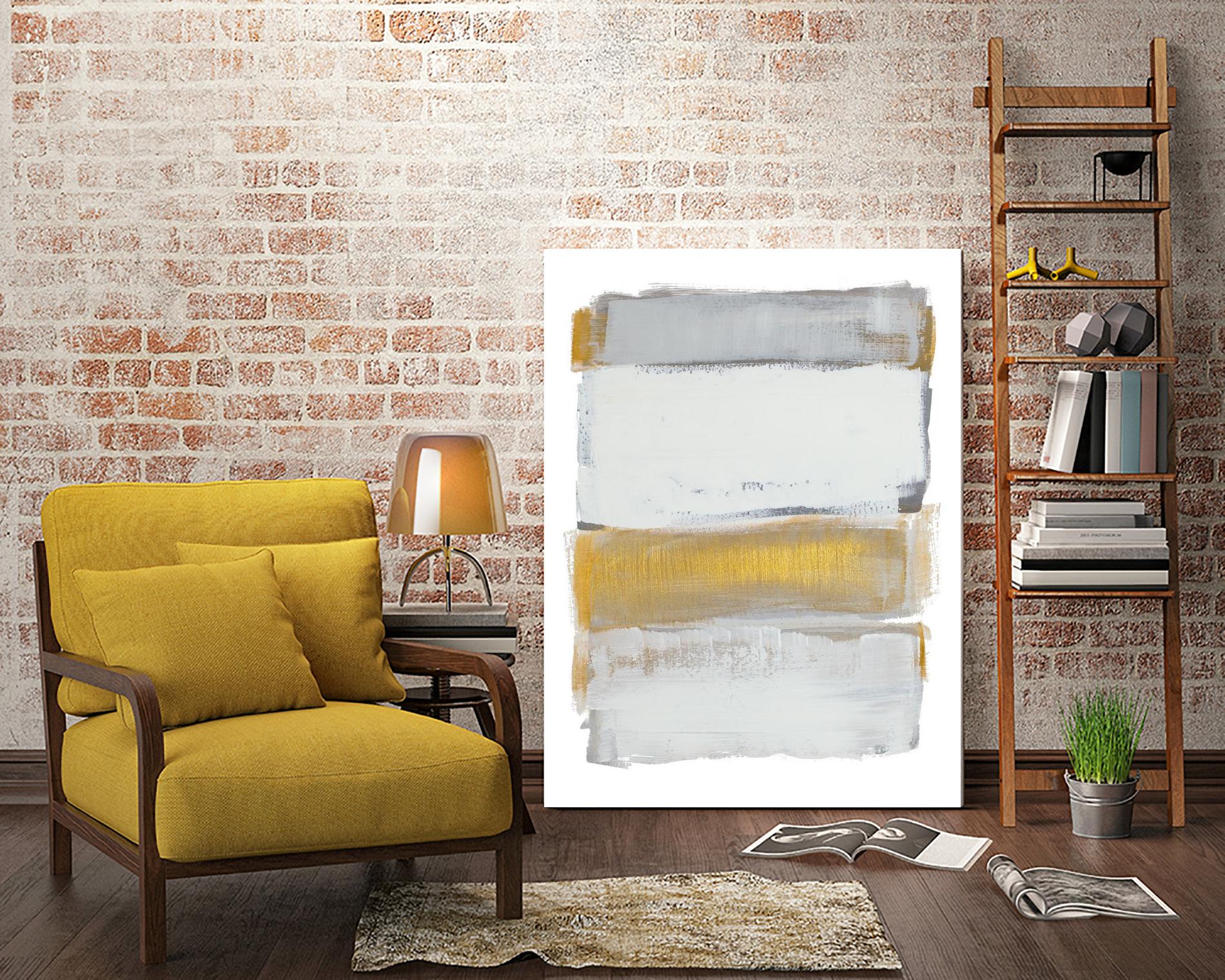 Shades of Golden Gray by Lanie Loreth on GIANT ART - gold abstract