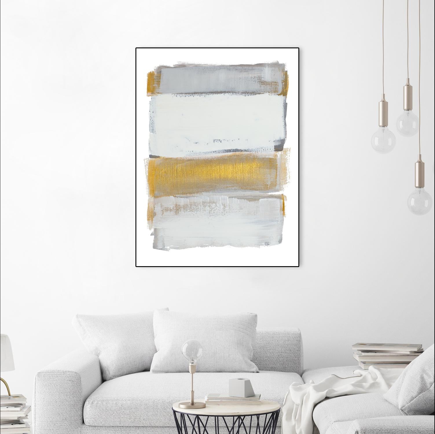 Shades of Golden Gray by Lanie Loreth on GIANT ART - gold abstract