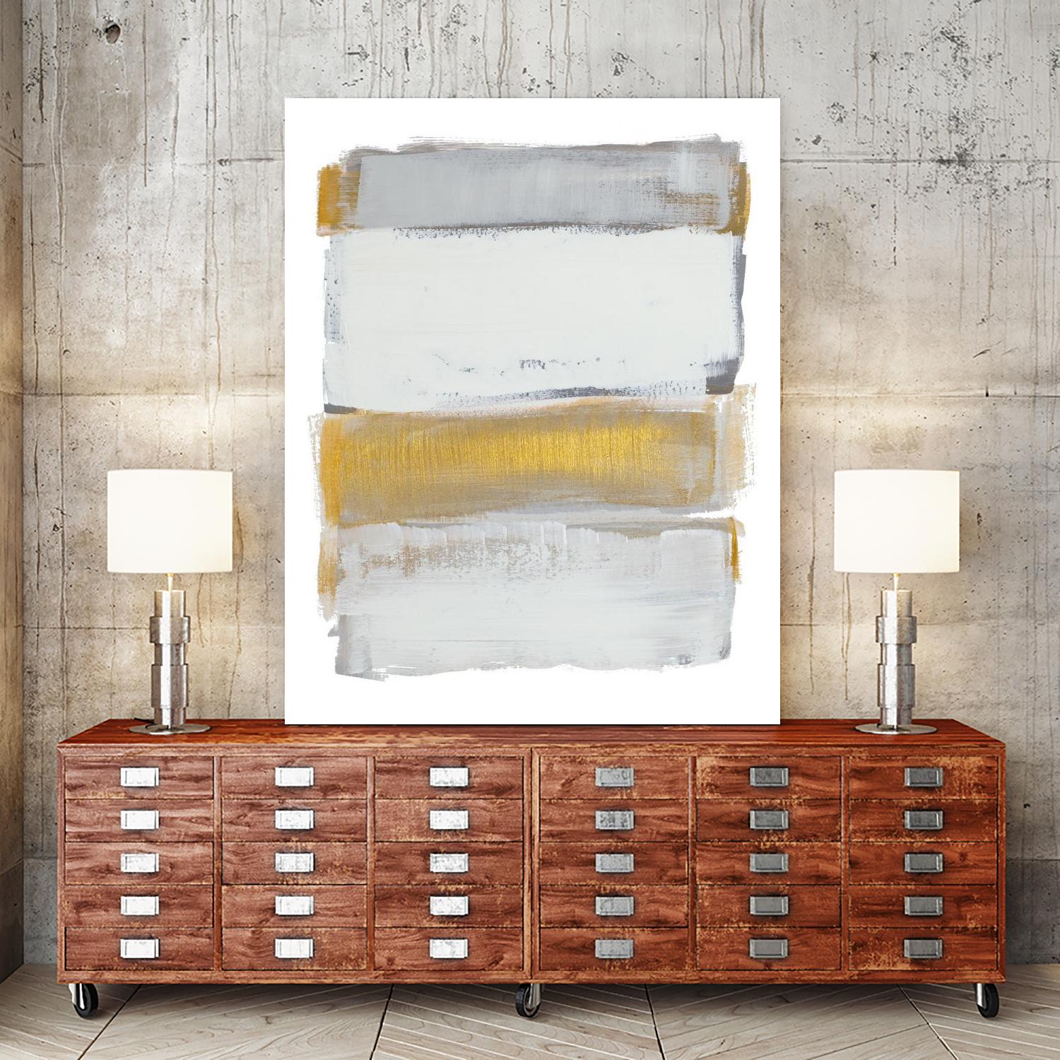 Shades of Golden Gray by Lanie Loreth on GIANT ART - gold abstract