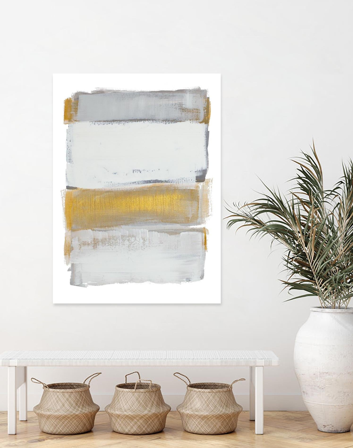 Shades of Golden Gray by Lanie Loreth on GIANT ART - gold abstract
