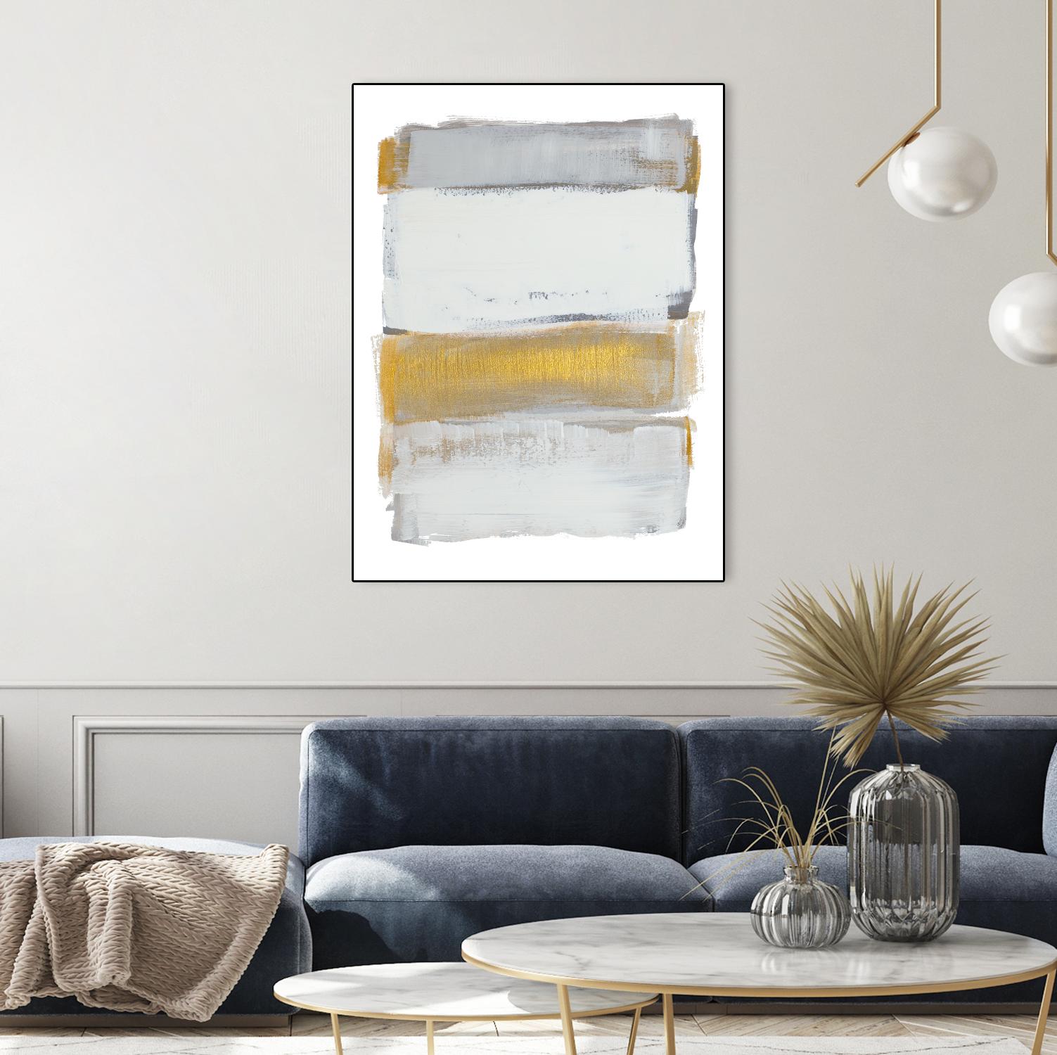 Shades of Golden Gray by Lanie Loreth on GIANT ART - gold abstract