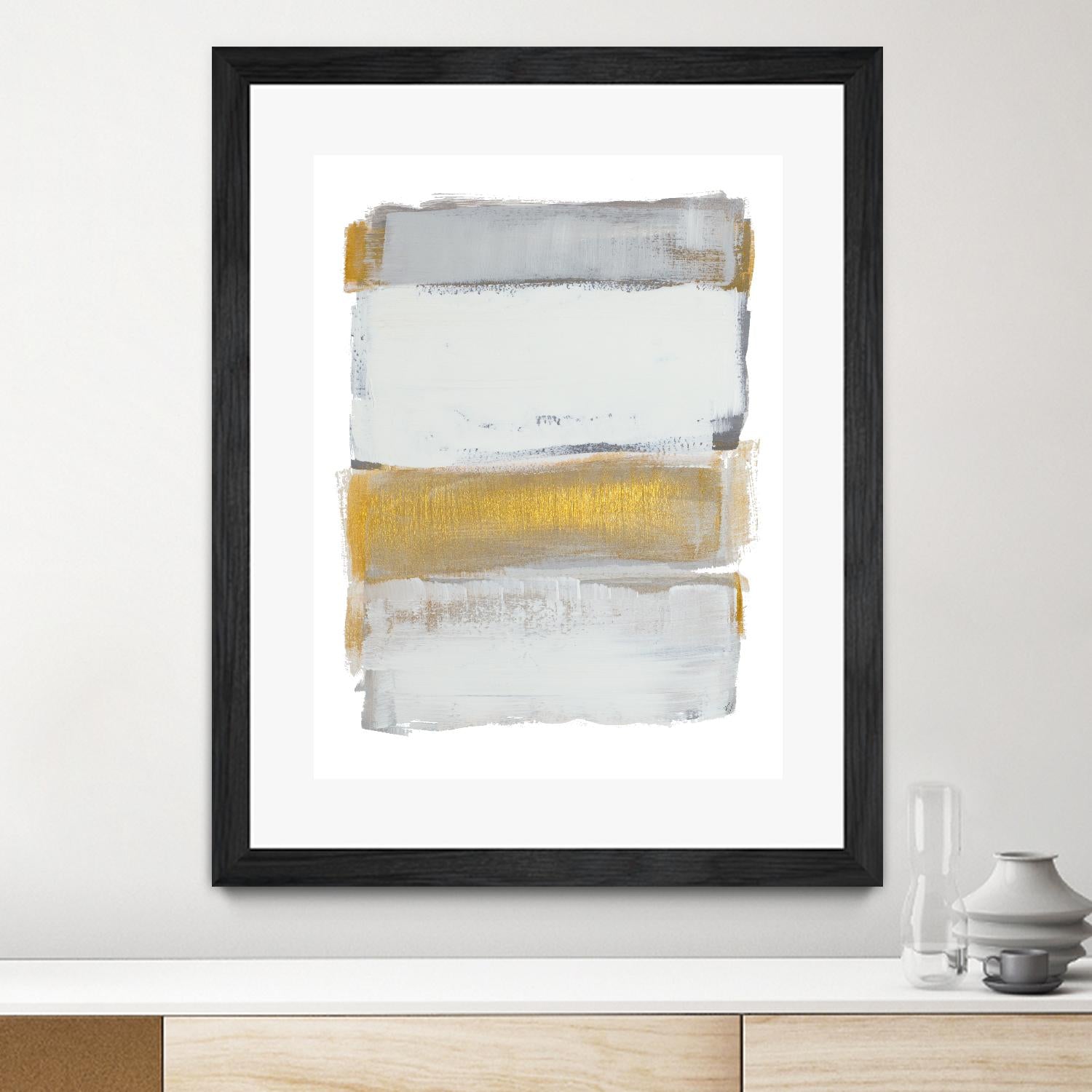 Shades of Golden Gray by Lanie Loreth on GIANT ART - gold abstract