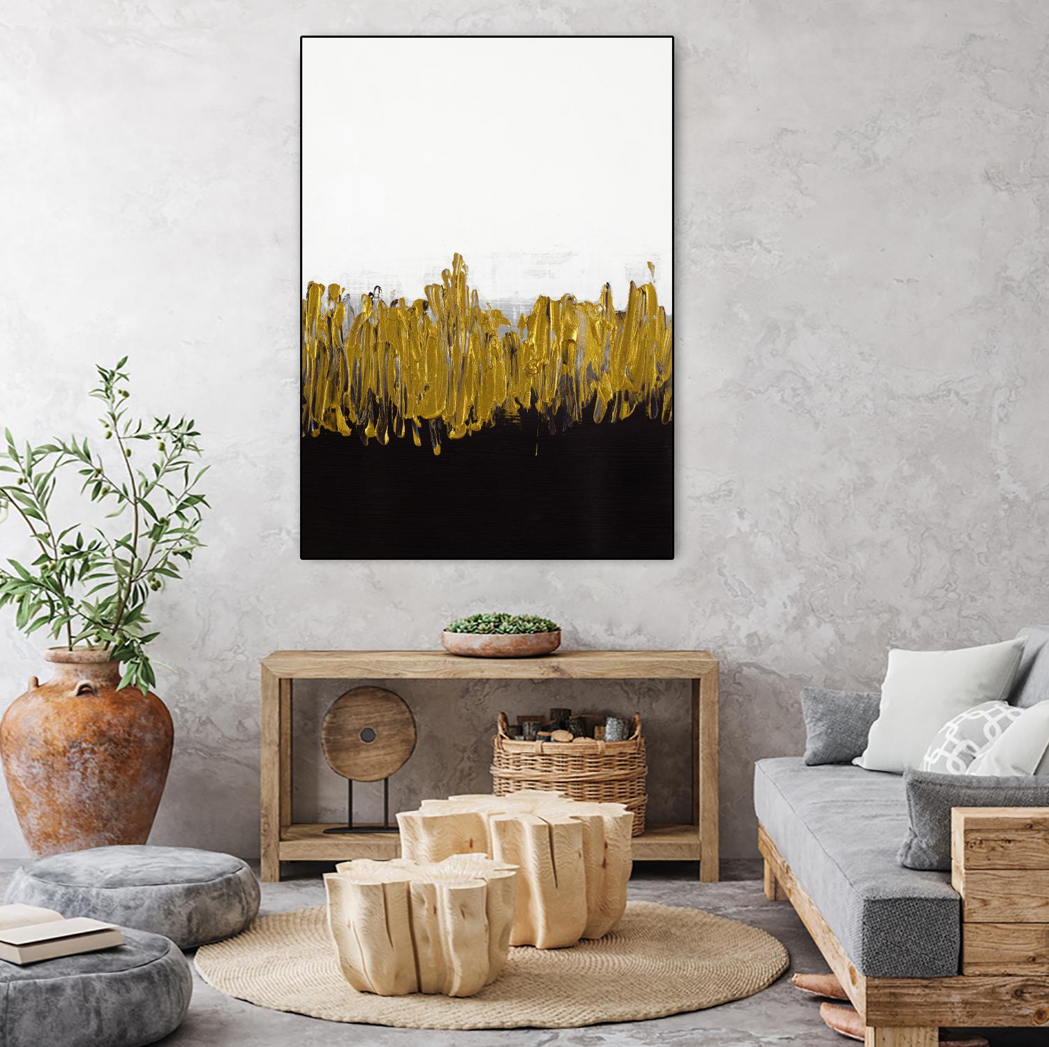 Meet Me in the Middle by Lanie Loreth on GIANT ART - black abstract