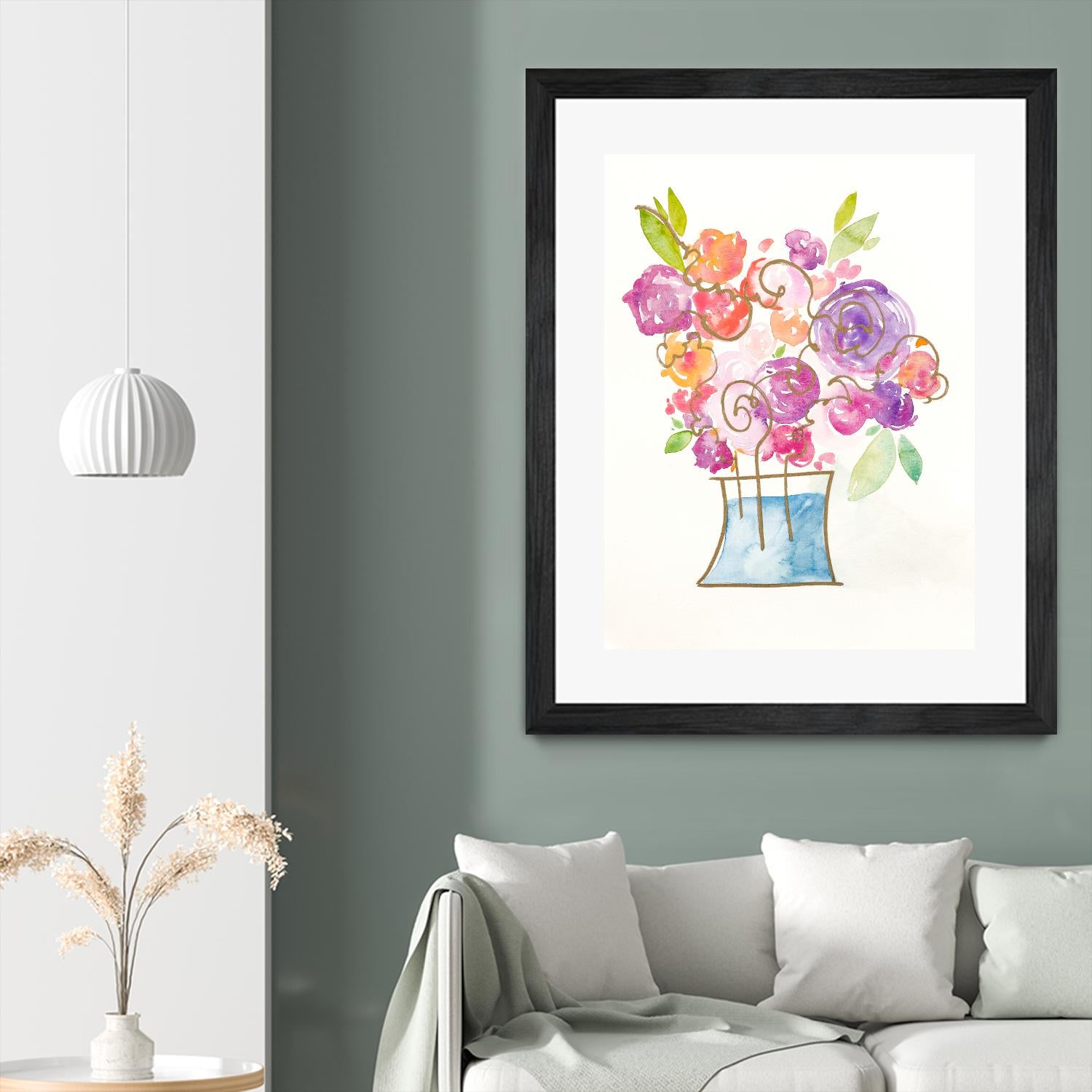 Pink and Purple Blooms II by Nola James on GIANT ART - pink floral