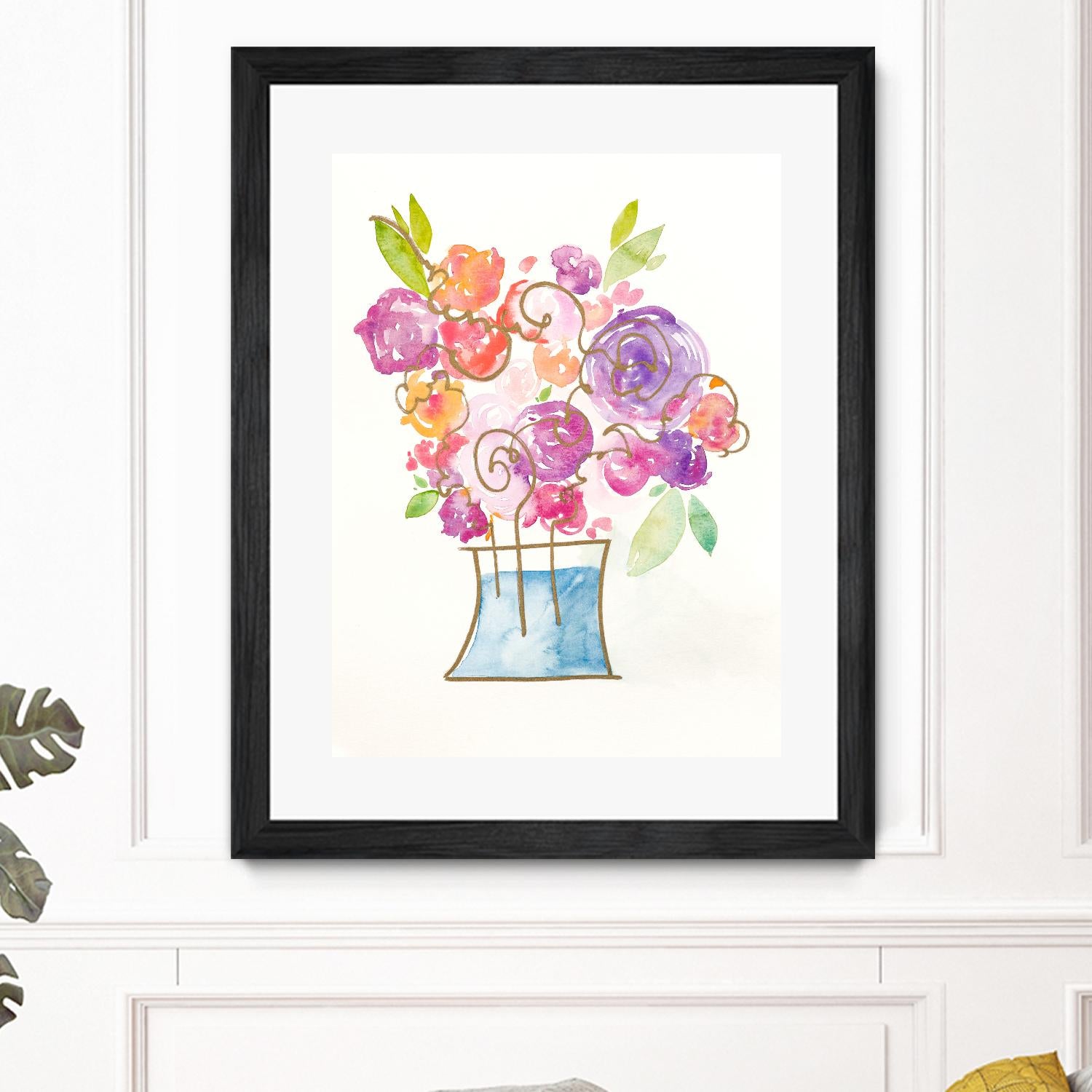 Pink and Purple Blooms II by Nola James on GIANT ART - pink floral