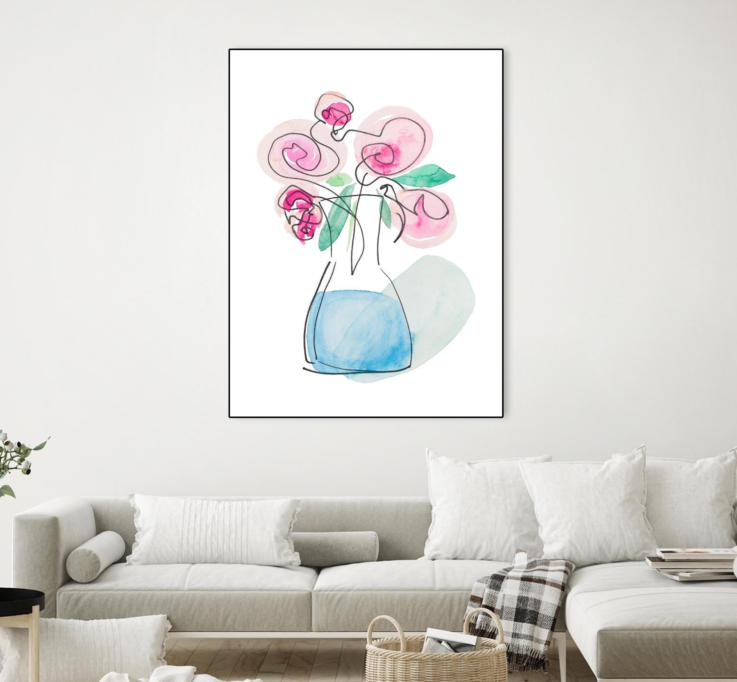 Simple Roses by Nola James on GIANT ART - multi floral