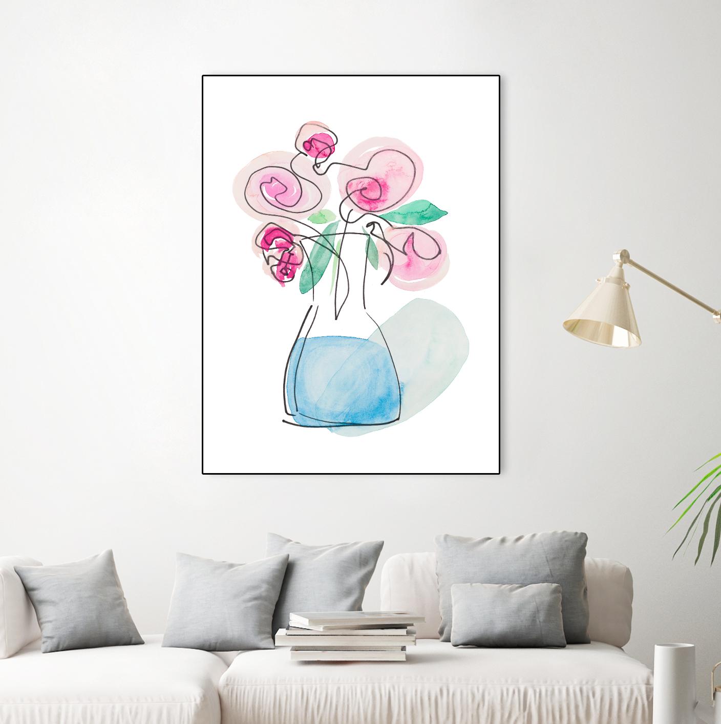 Simple Roses by Nola James on GIANT ART - multi floral