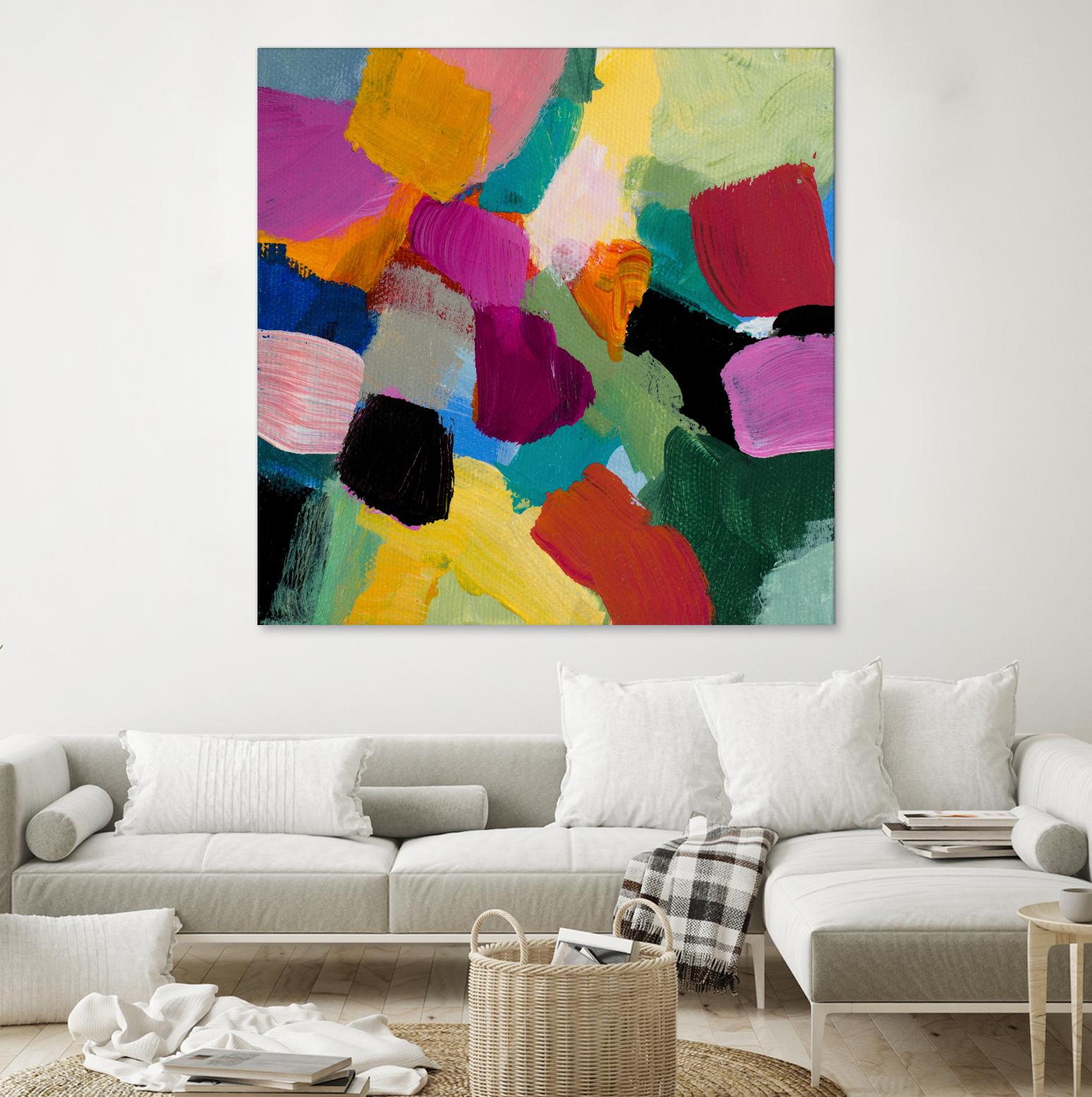 Spring Confetti I by Lanie Loreth on GIANT ART - pink abstract