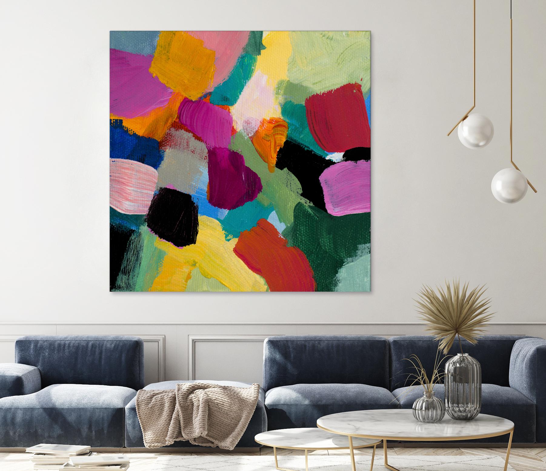 Spring Confetti I by Lanie Loreth on GIANT ART - pink abstract