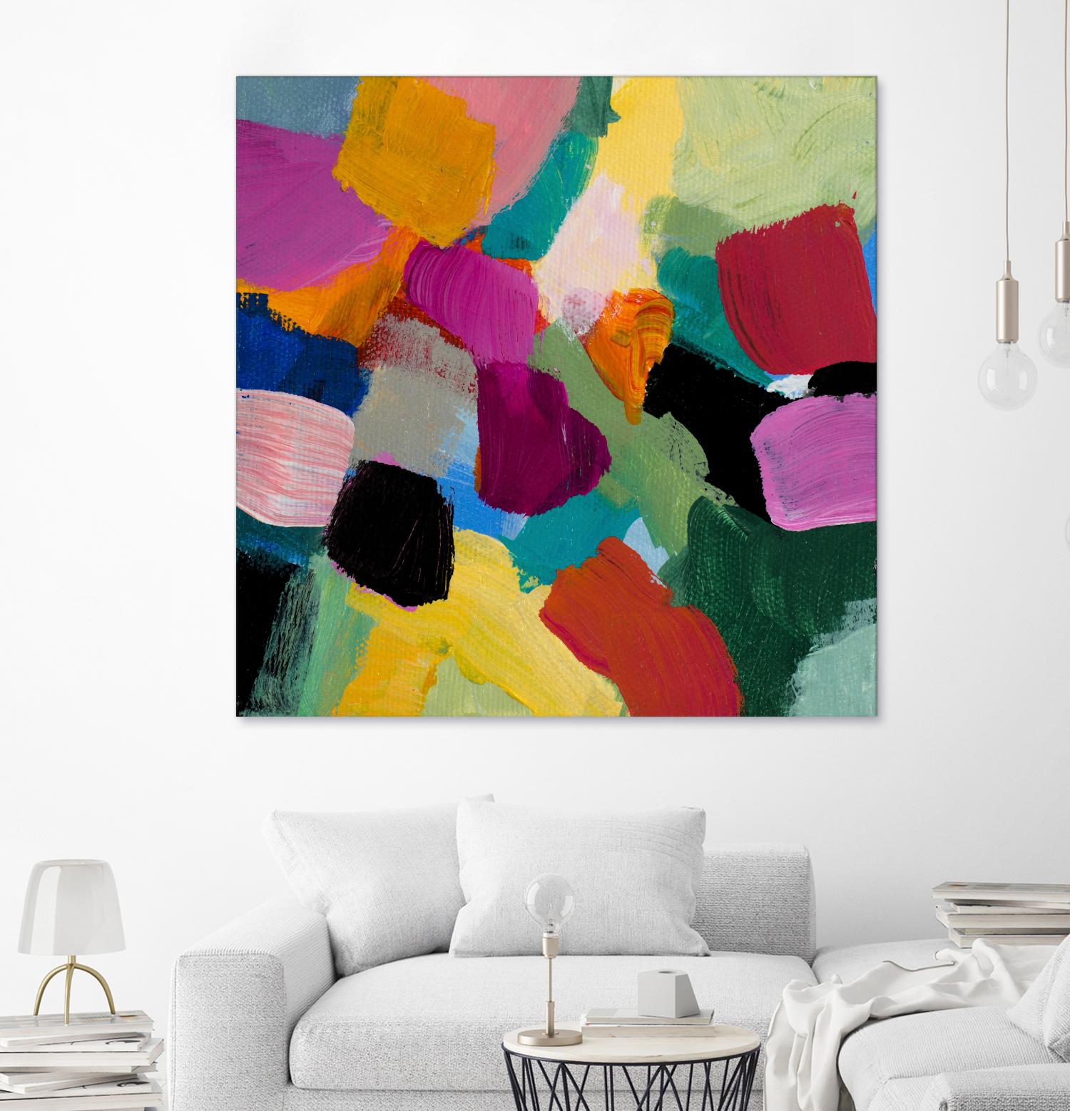 Spring Confetti I by Lanie Loreth on GIANT ART - pink abstract