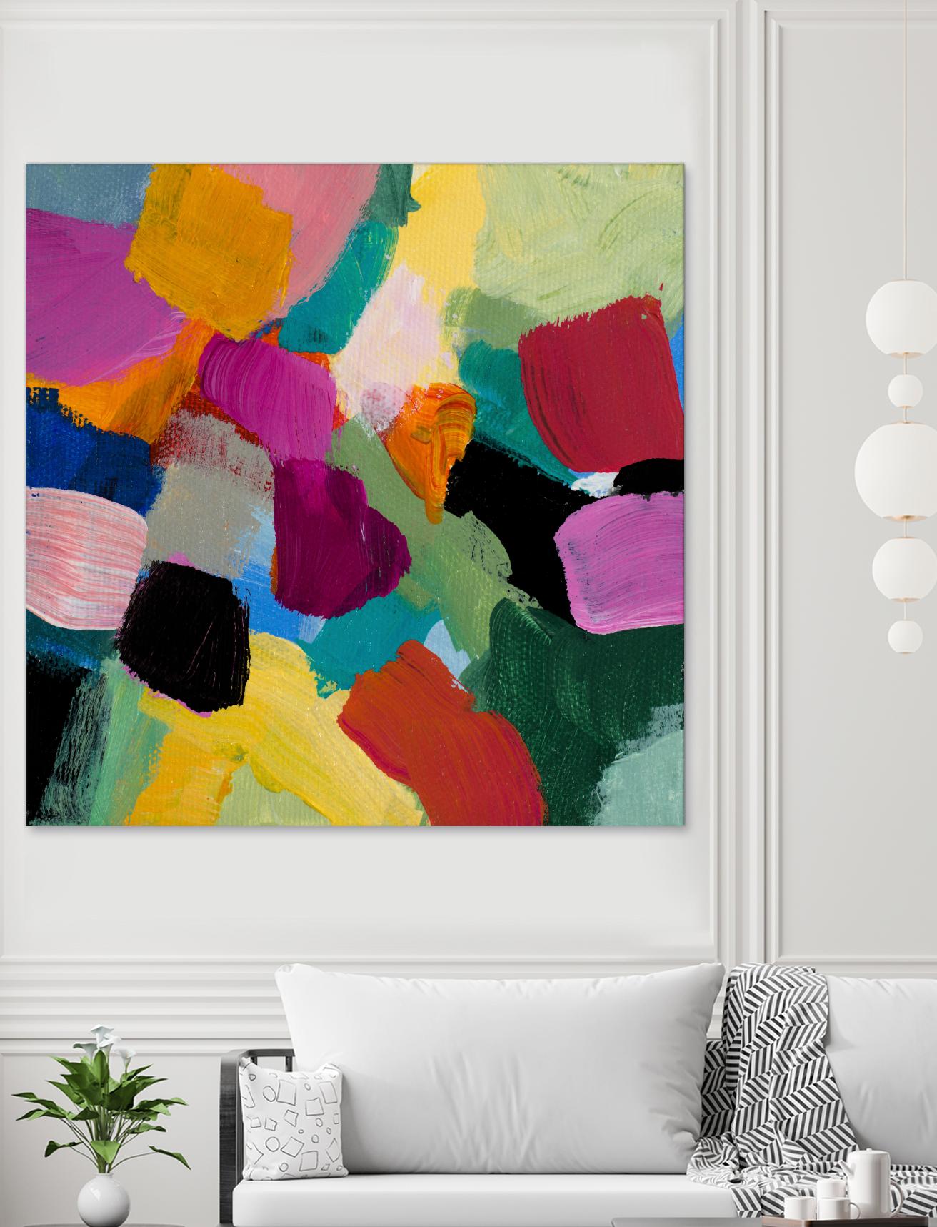 Spring Confetti I by Lanie Loreth on GIANT ART - pink abstract