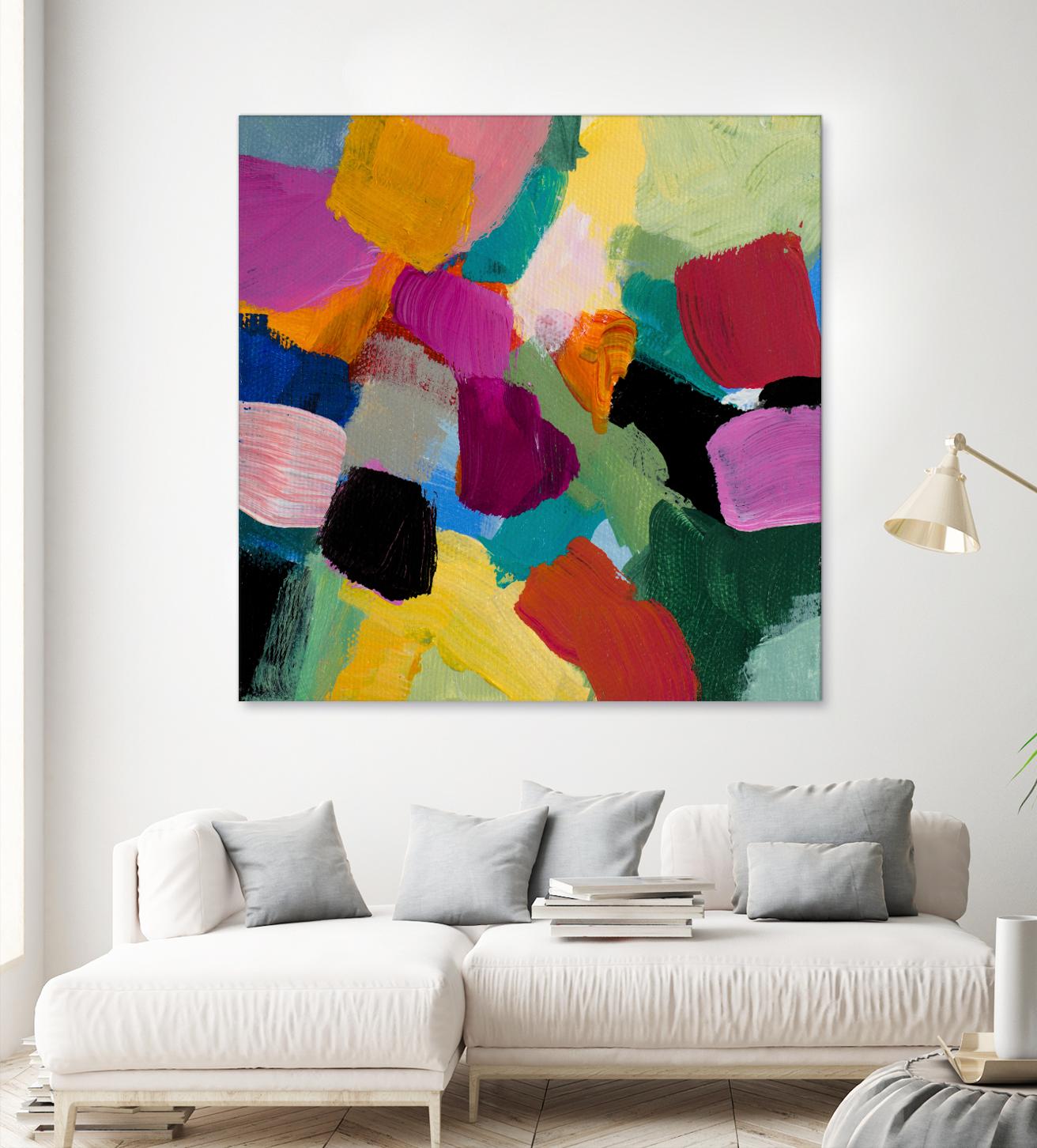 Spring Confetti I by Lanie Loreth on GIANT ART - pink abstract