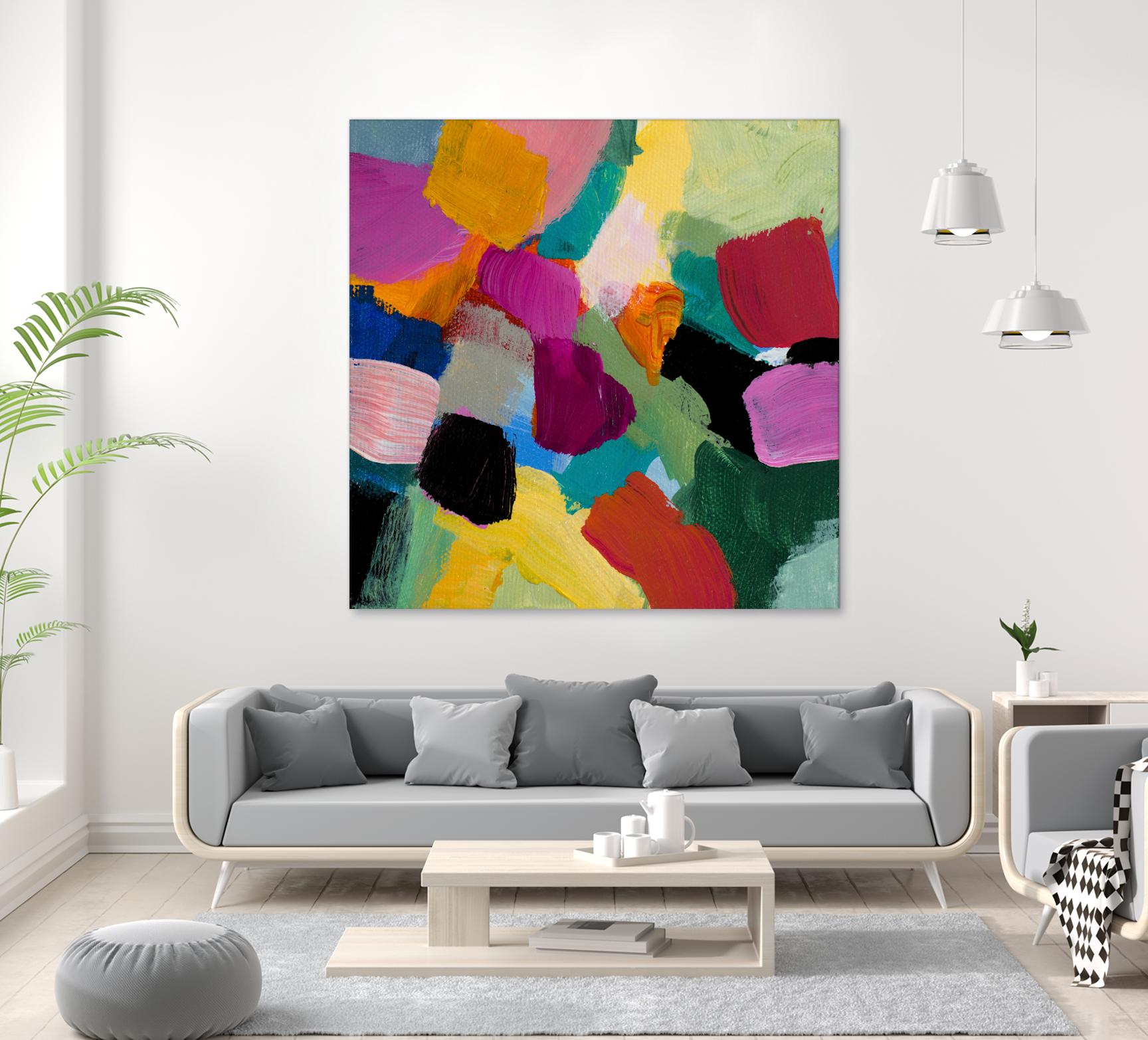 Spring Confetti I by Lanie Loreth on GIANT ART - pink abstract