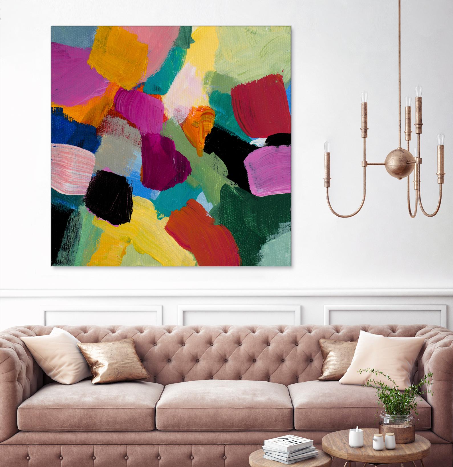 Spring Confetti I by Lanie Loreth on GIANT ART - pink abstract