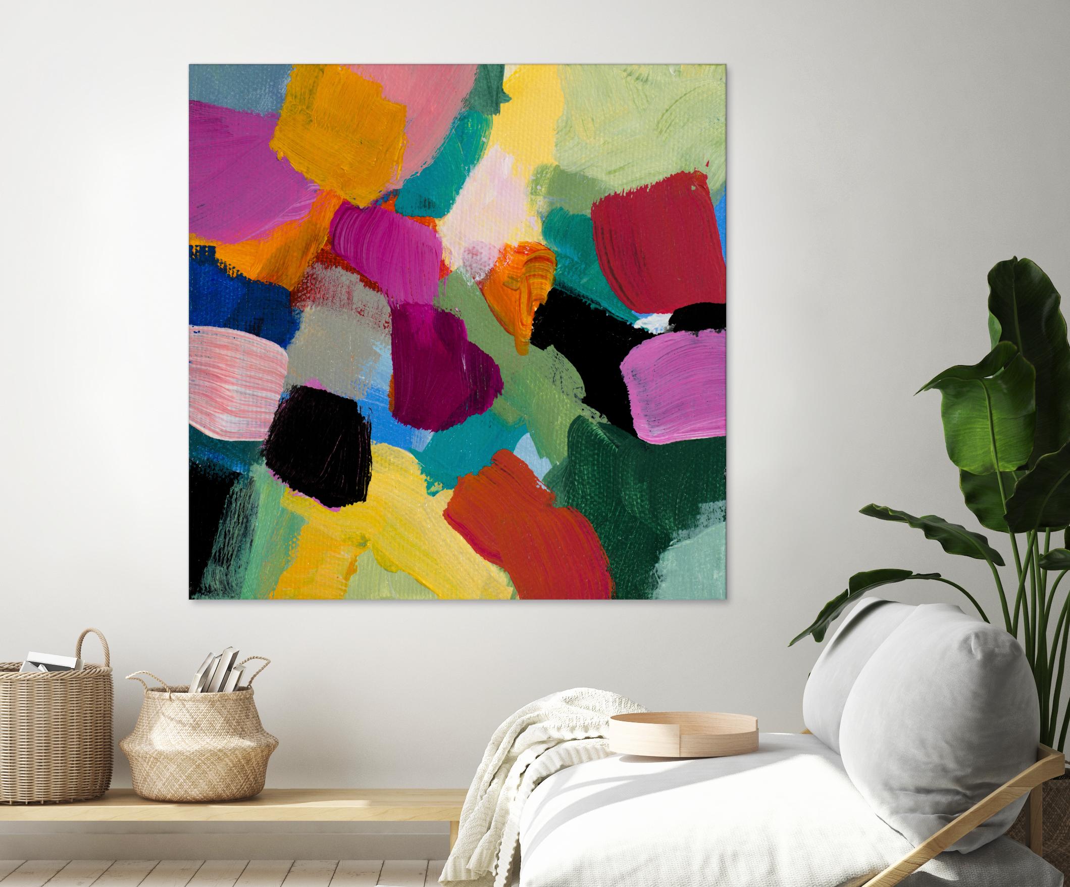 Spring Confetti I by Lanie Loreth on GIANT ART - pink abstract