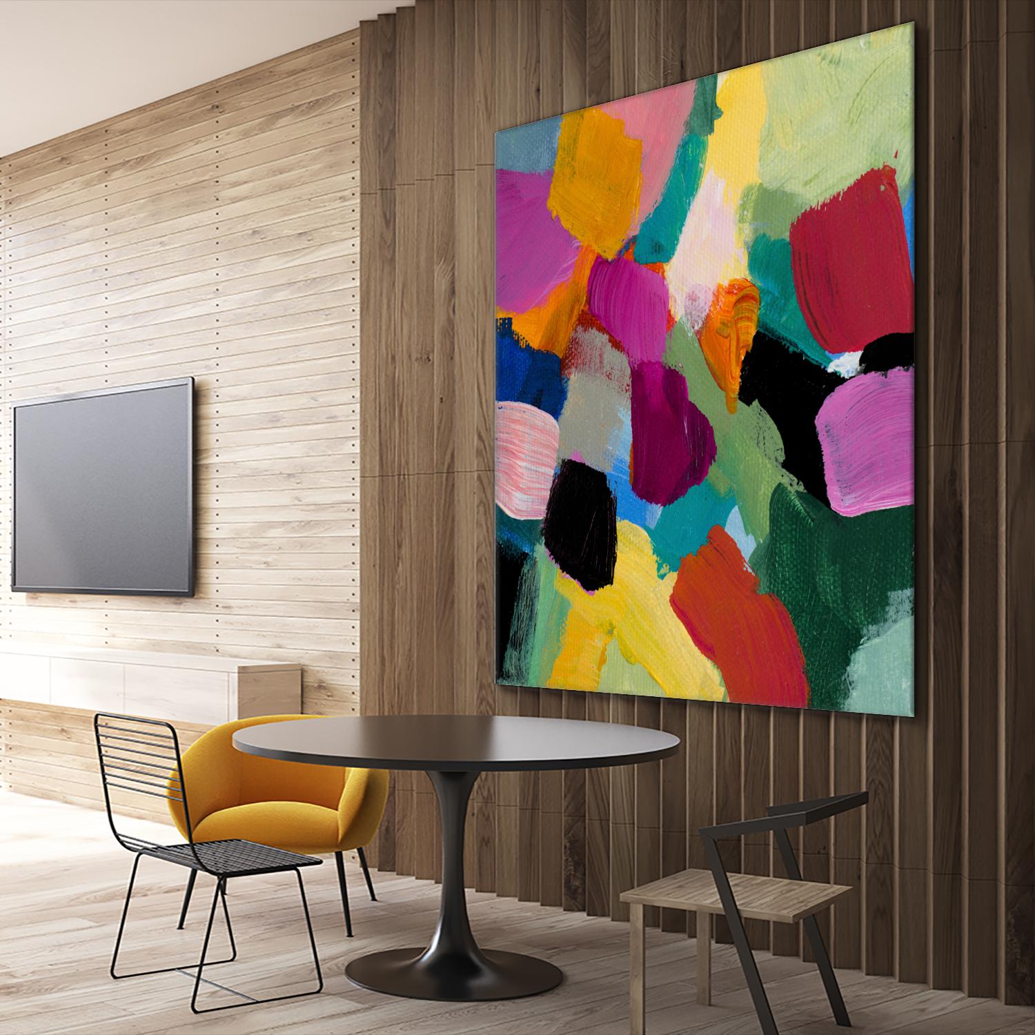 Spring Confetti I by Lanie Loreth on GIANT ART - pink abstract