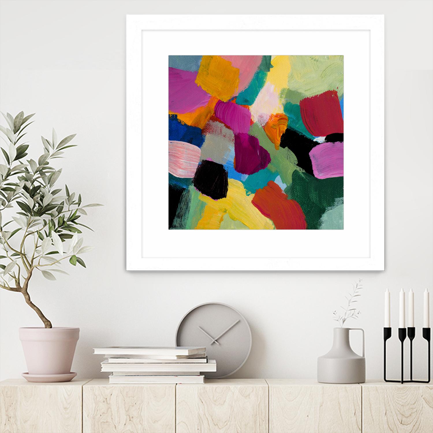 Spring Confetti I by Lanie Loreth on GIANT ART - pink abstract