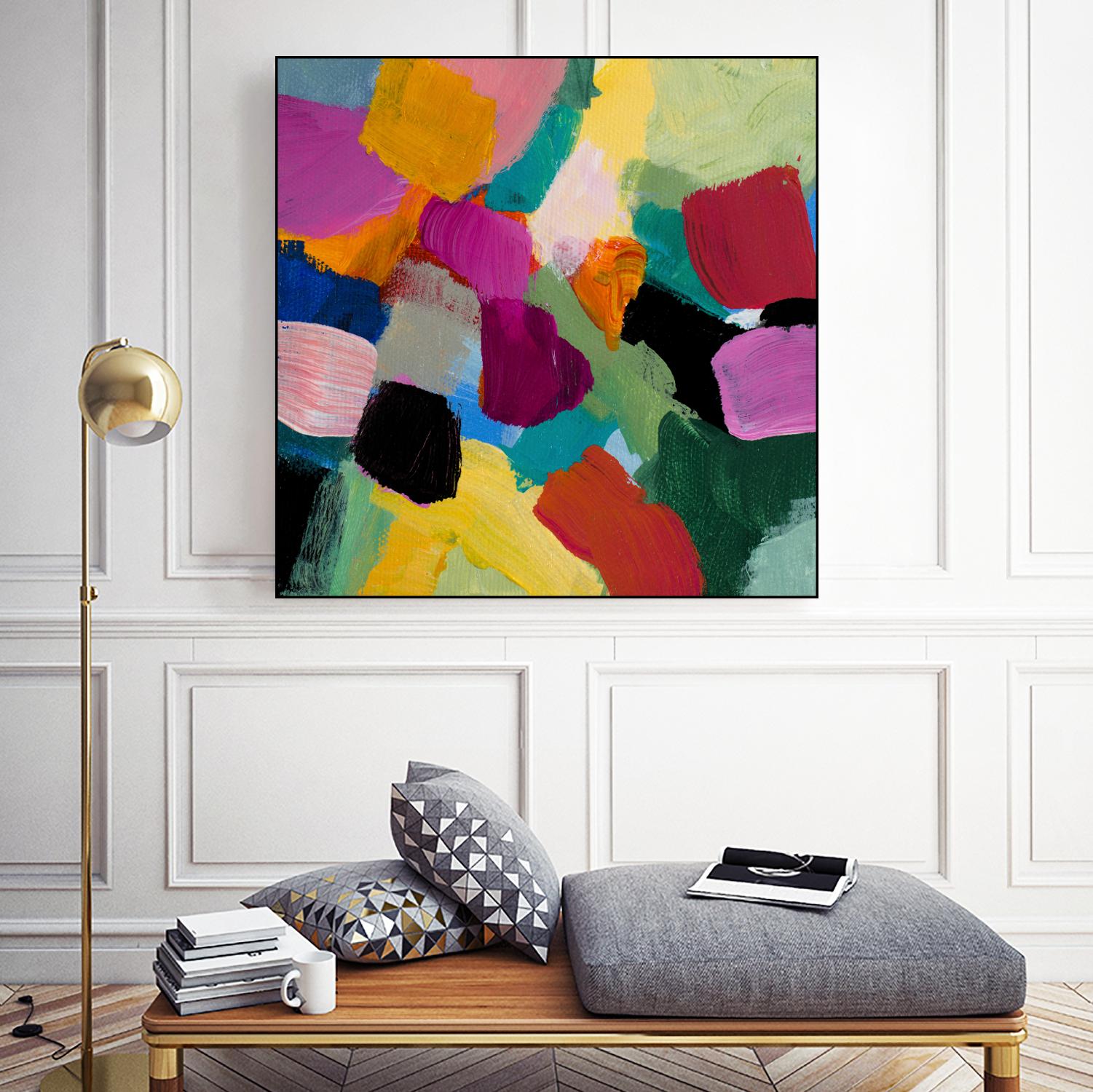 Spring Confetti I by Lanie Loreth on GIANT ART - pink abstract