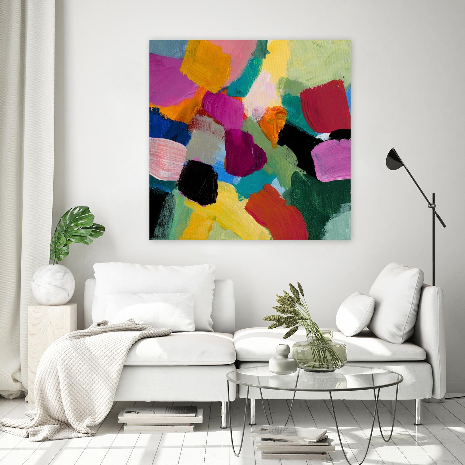 Spring Confetti I by Lanie Loreth on GIANT ART - pink abstract