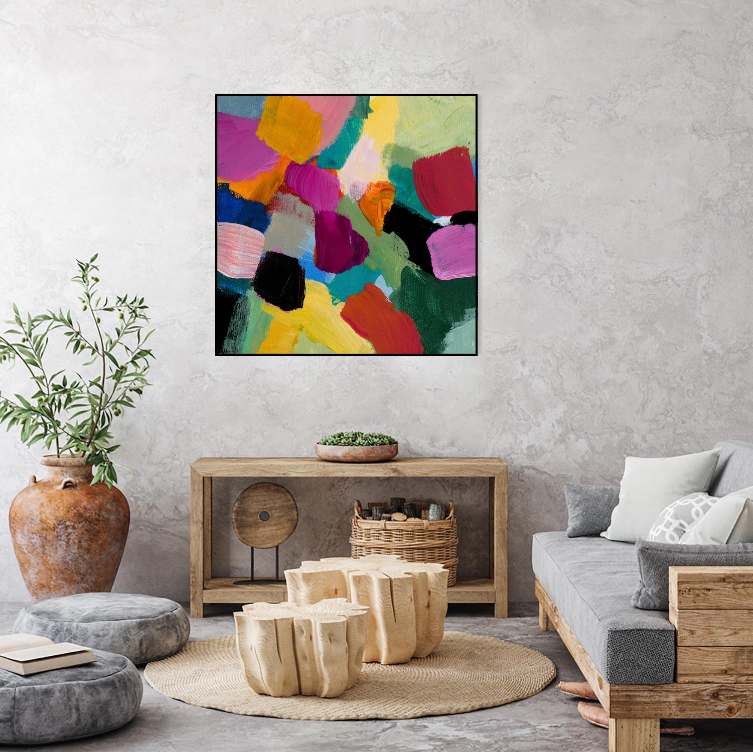 Spring Confetti I by Lanie Loreth on GIANT ART - pink abstract