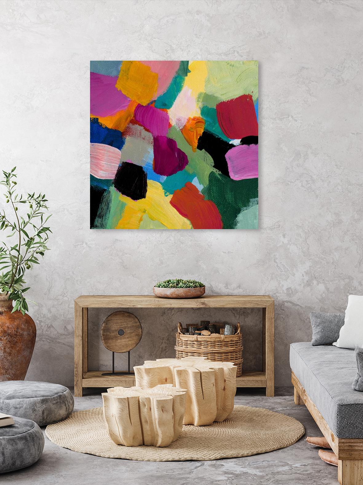 Spring Confetti I by Lanie Loreth on GIANT ART - pink abstract