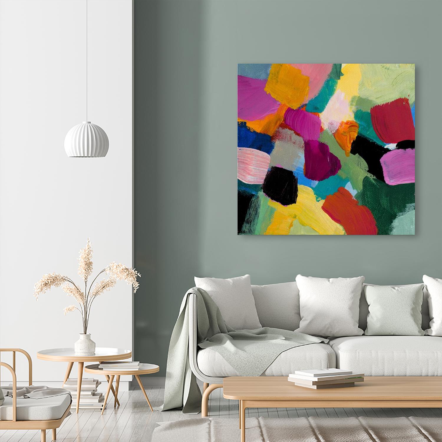 Spring Confetti I by Lanie Loreth on GIANT ART - pink abstract