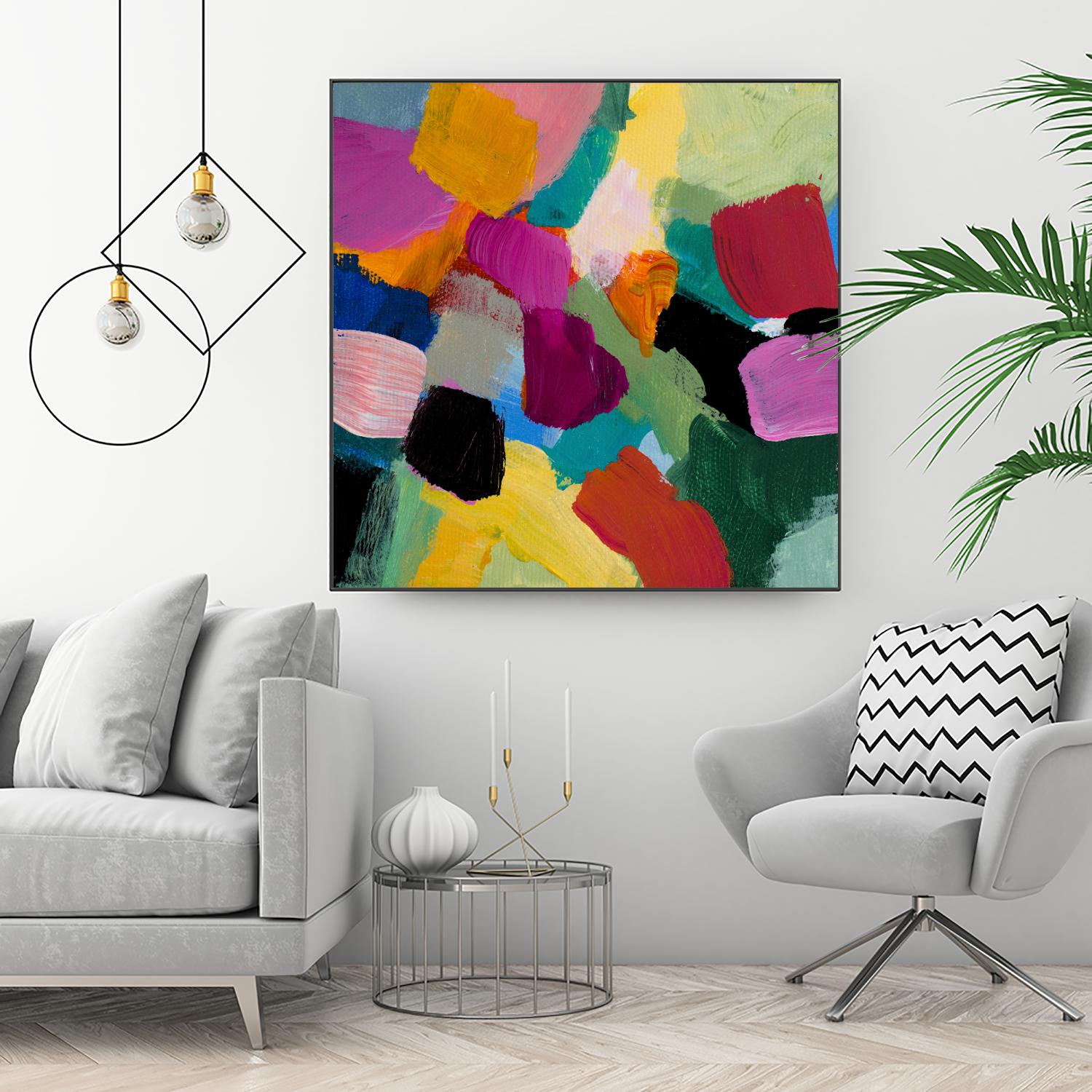 Spring Confetti I by Lanie Loreth on GIANT ART - pink abstract