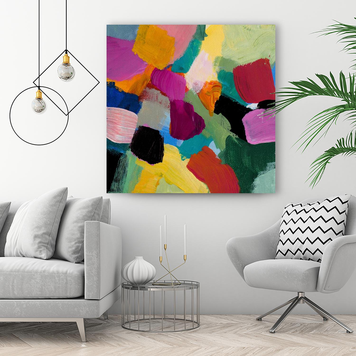 Spring Confetti I by Lanie Loreth on GIANT ART - pink abstract