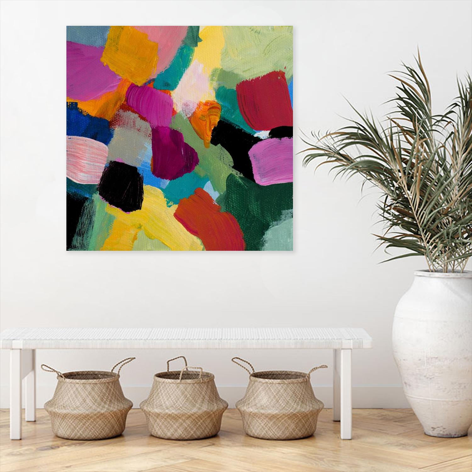 Spring Confetti I by Lanie Loreth on GIANT ART - pink abstract