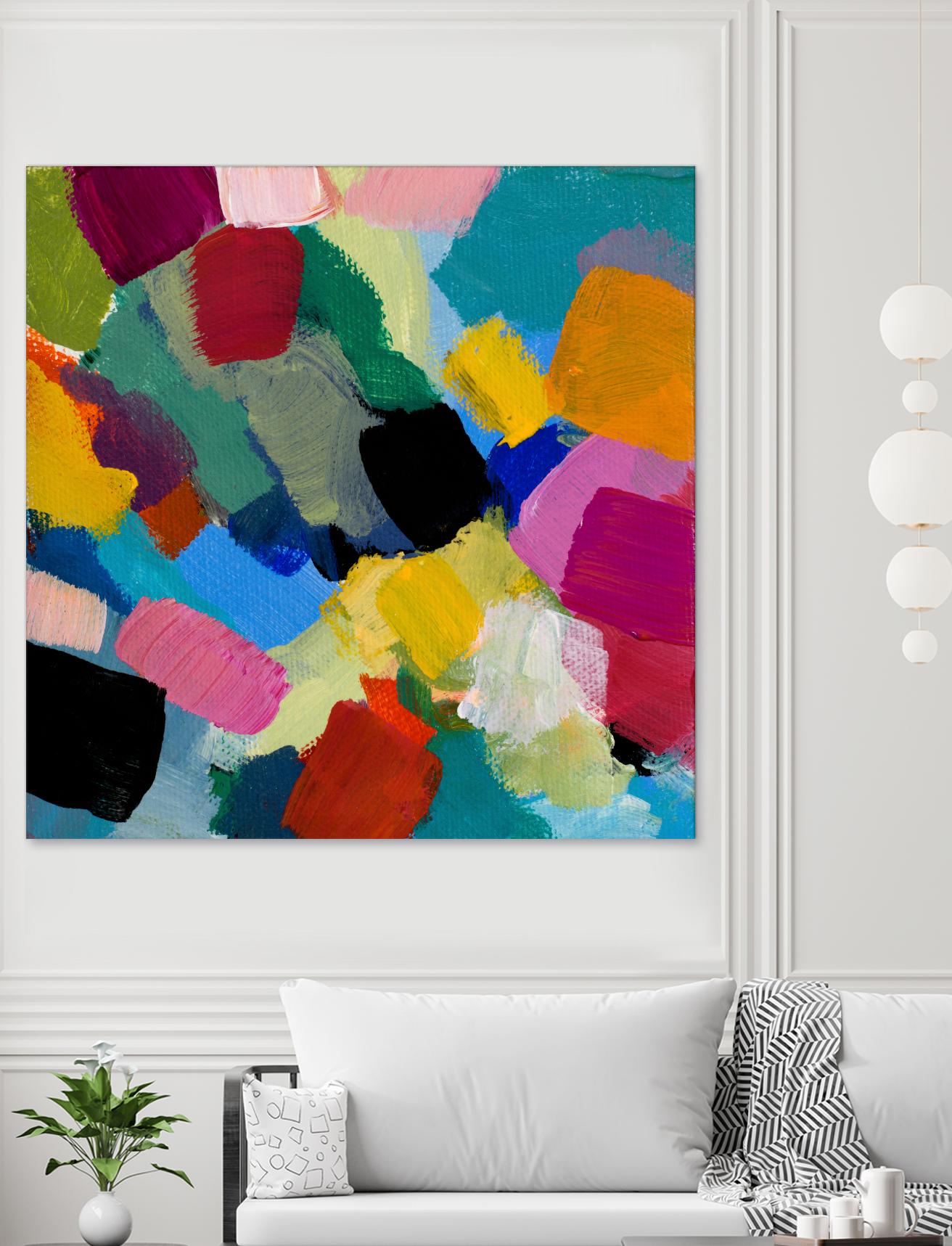 Spring Confetti II by Lanie Loreth on GIANT ART - pink abstract