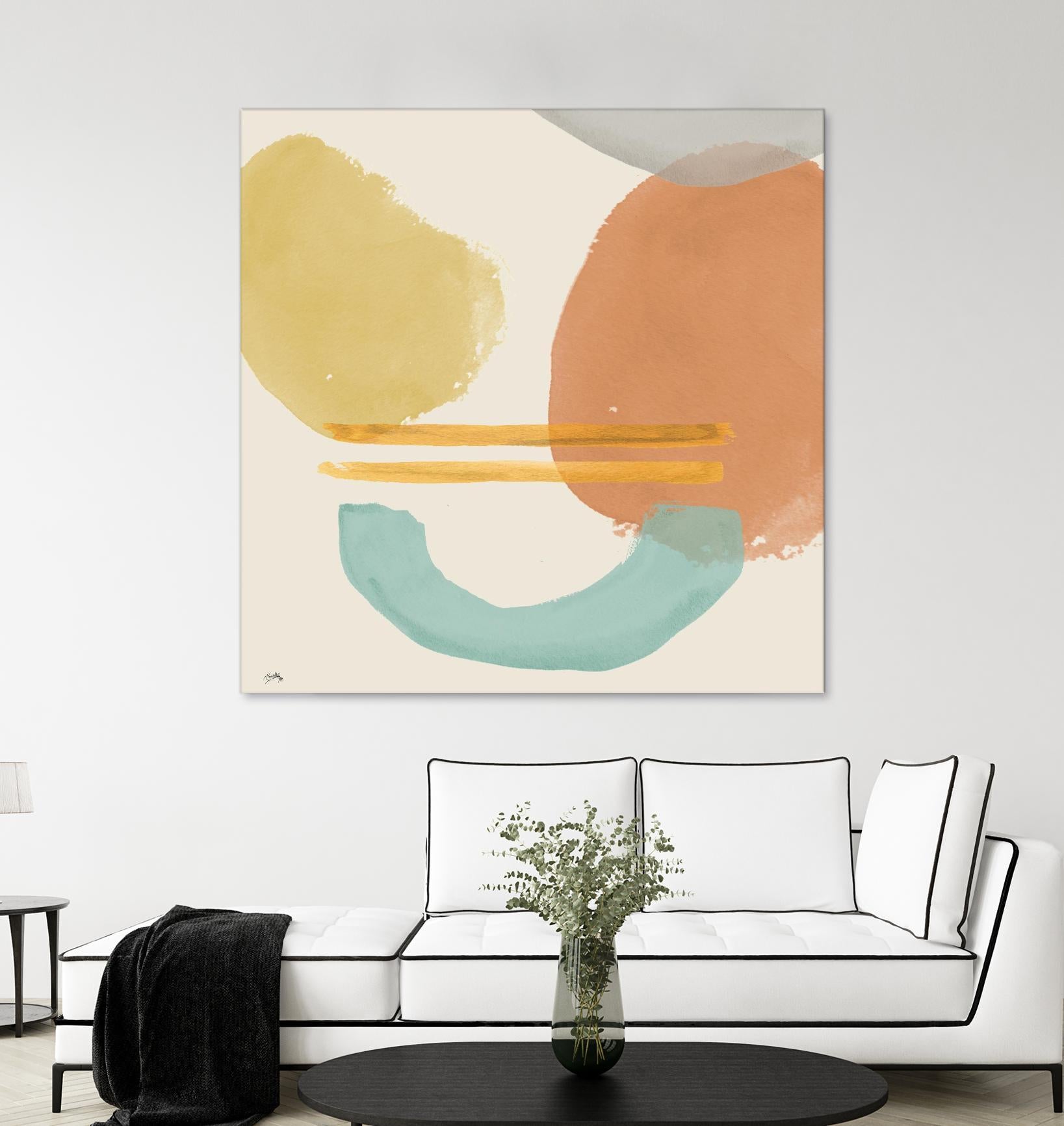 Shapes In Pastels by Elizabeth Medley on GIANT ART - abstract