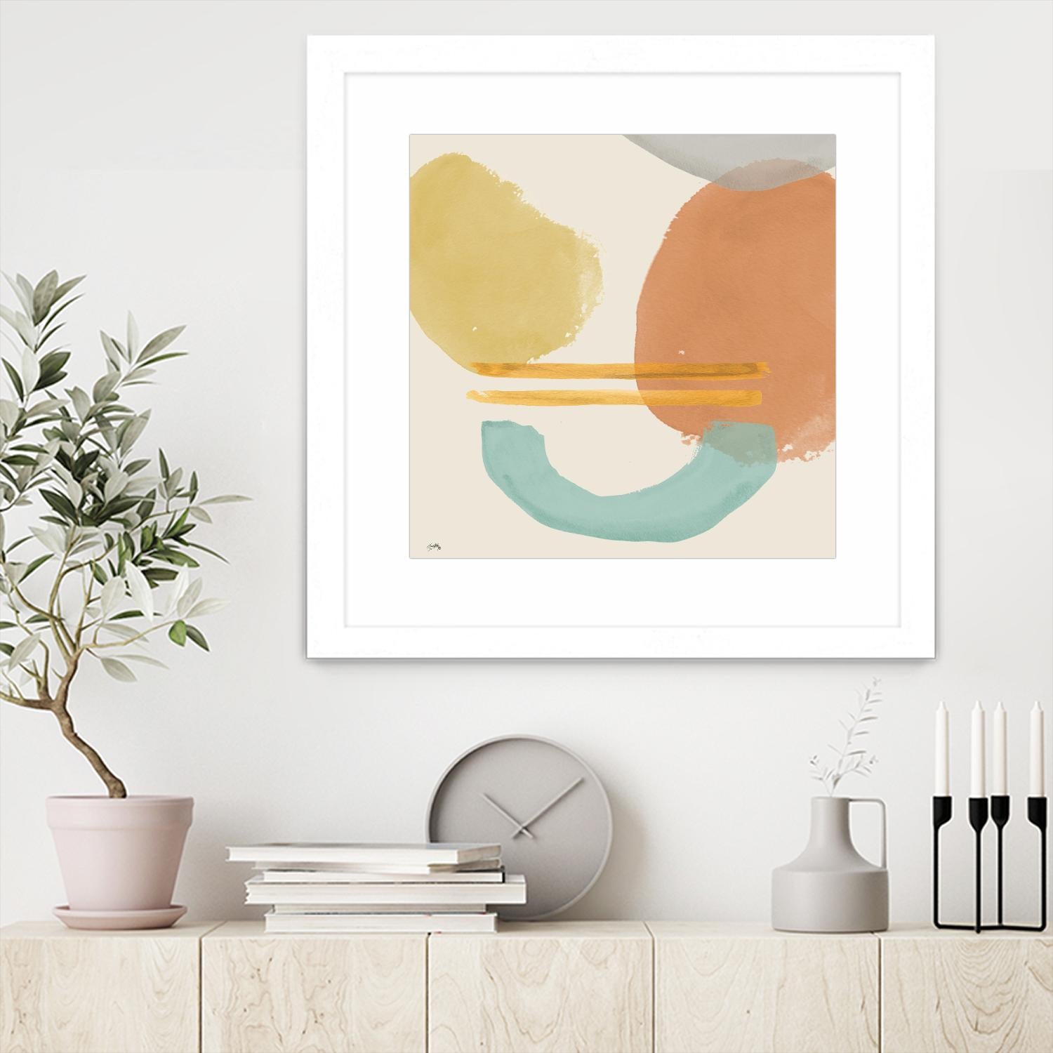 Shapes In Pastels by Elizabeth Medley on GIANT ART - abstract