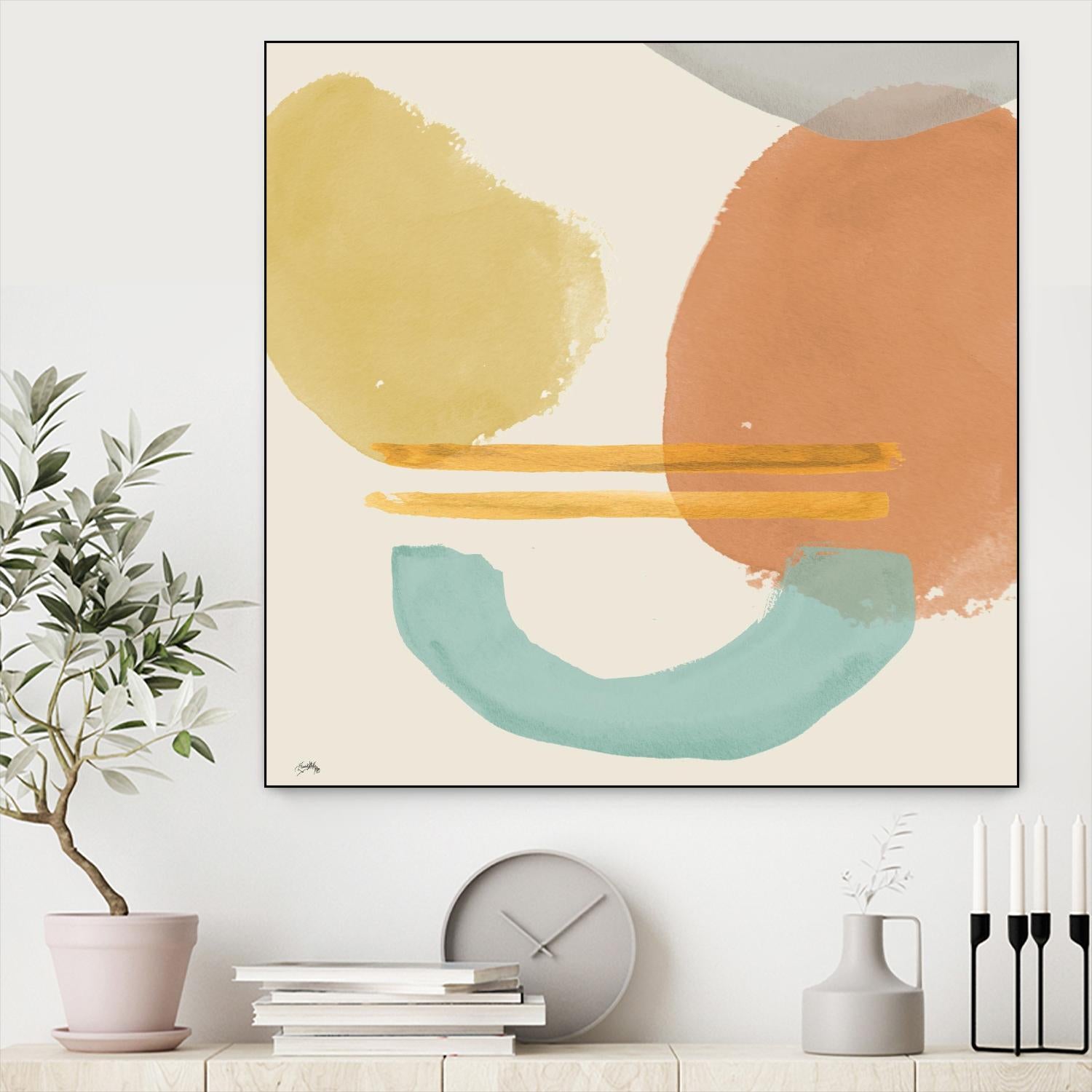 Shapes In Pastels by Elizabeth Medley on GIANT ART - abstract