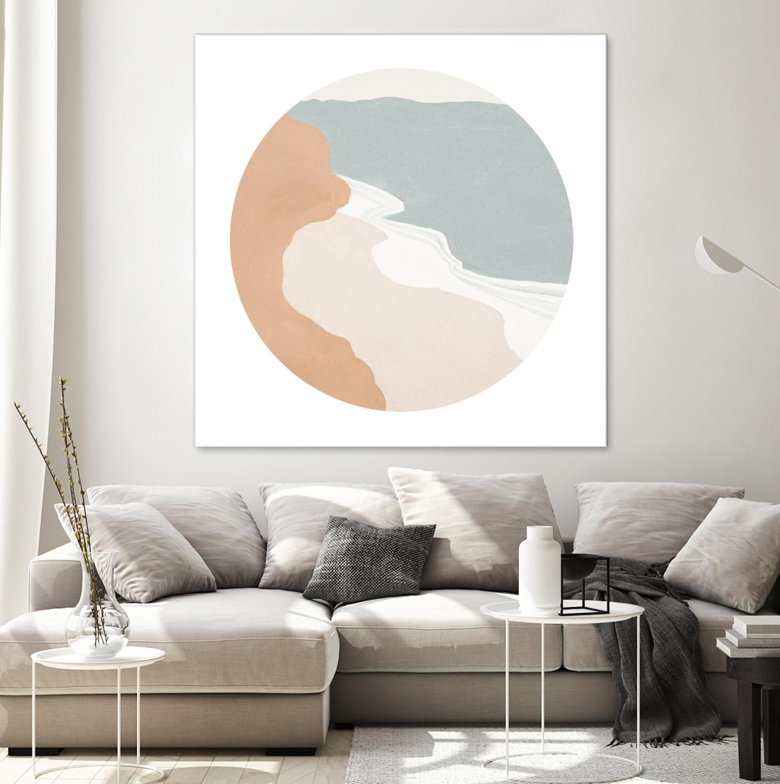 Mid Century Landscape Circle I by Patricia Pinto on GIANT ART - coastal abstract