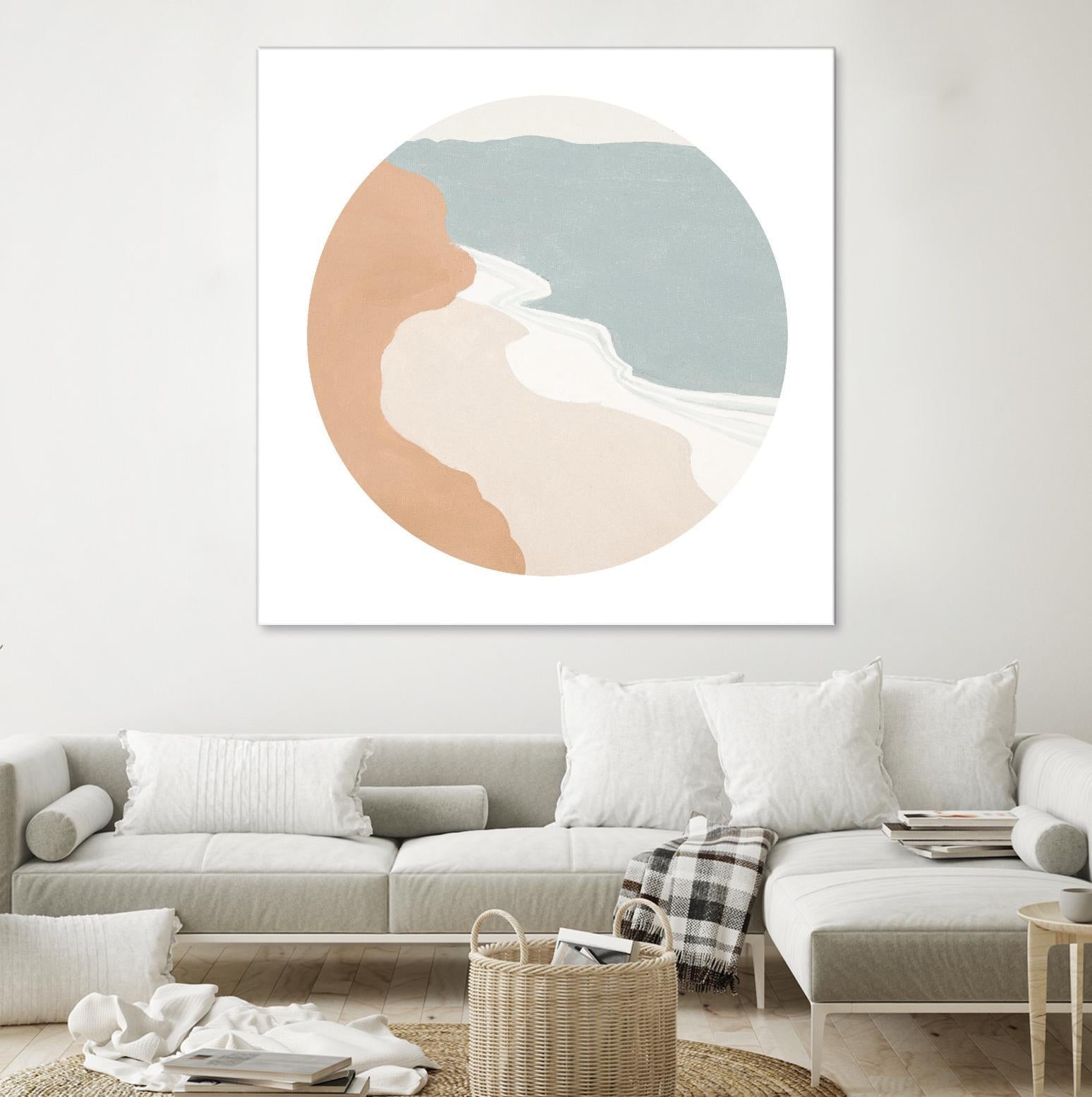Mid Century Landscape Circle I by Patricia Pinto on GIANT ART - coastal abstract