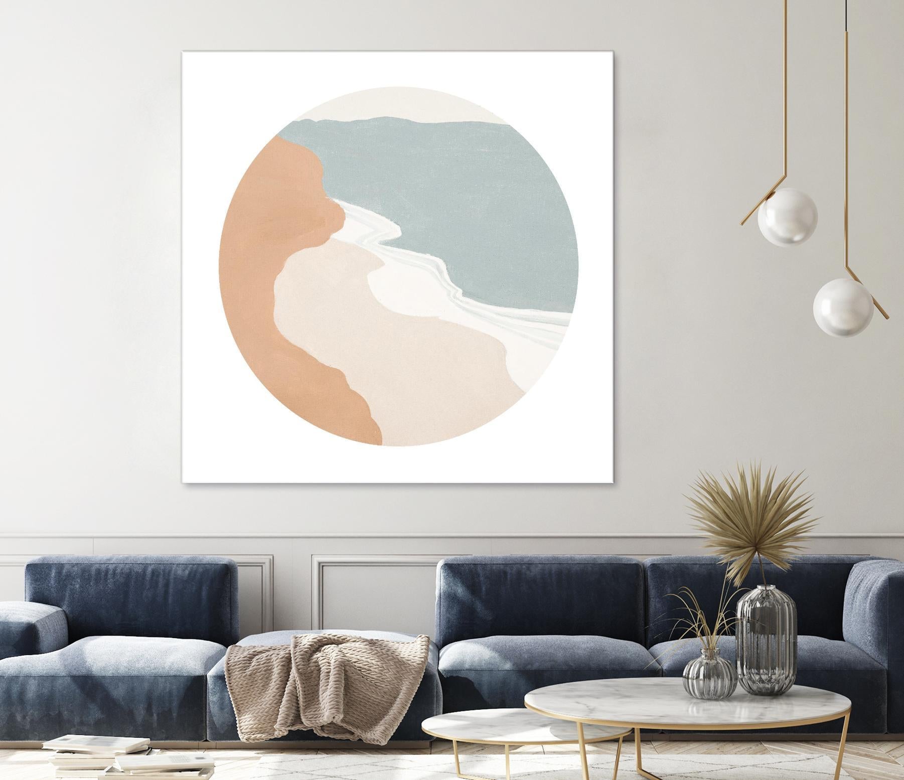 Mid Century Landscape Circle I by Patricia Pinto on GIANT ART - coastal abstract