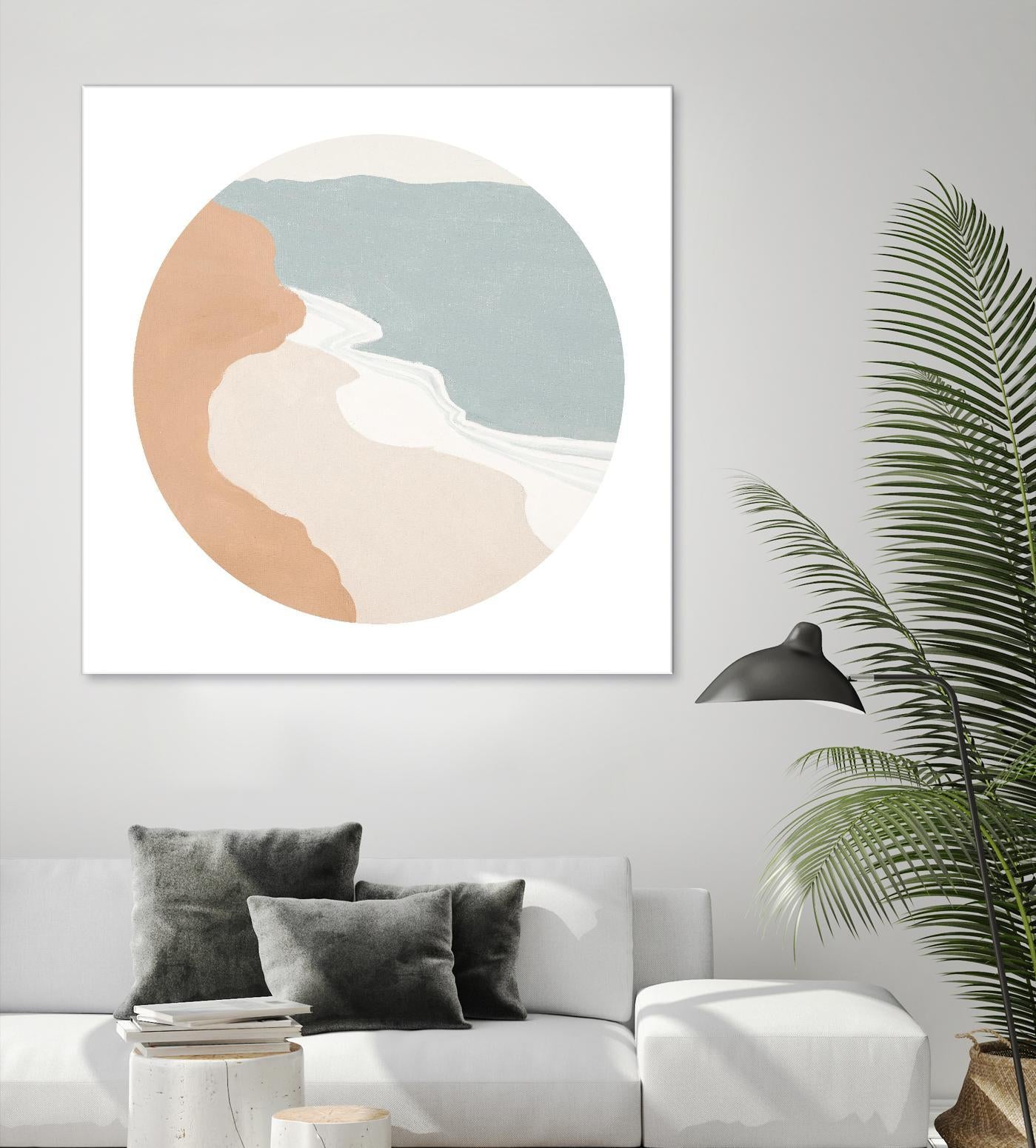 Mid Century Landscape Circle I by Patricia Pinto on GIANT ART - coastal abstract