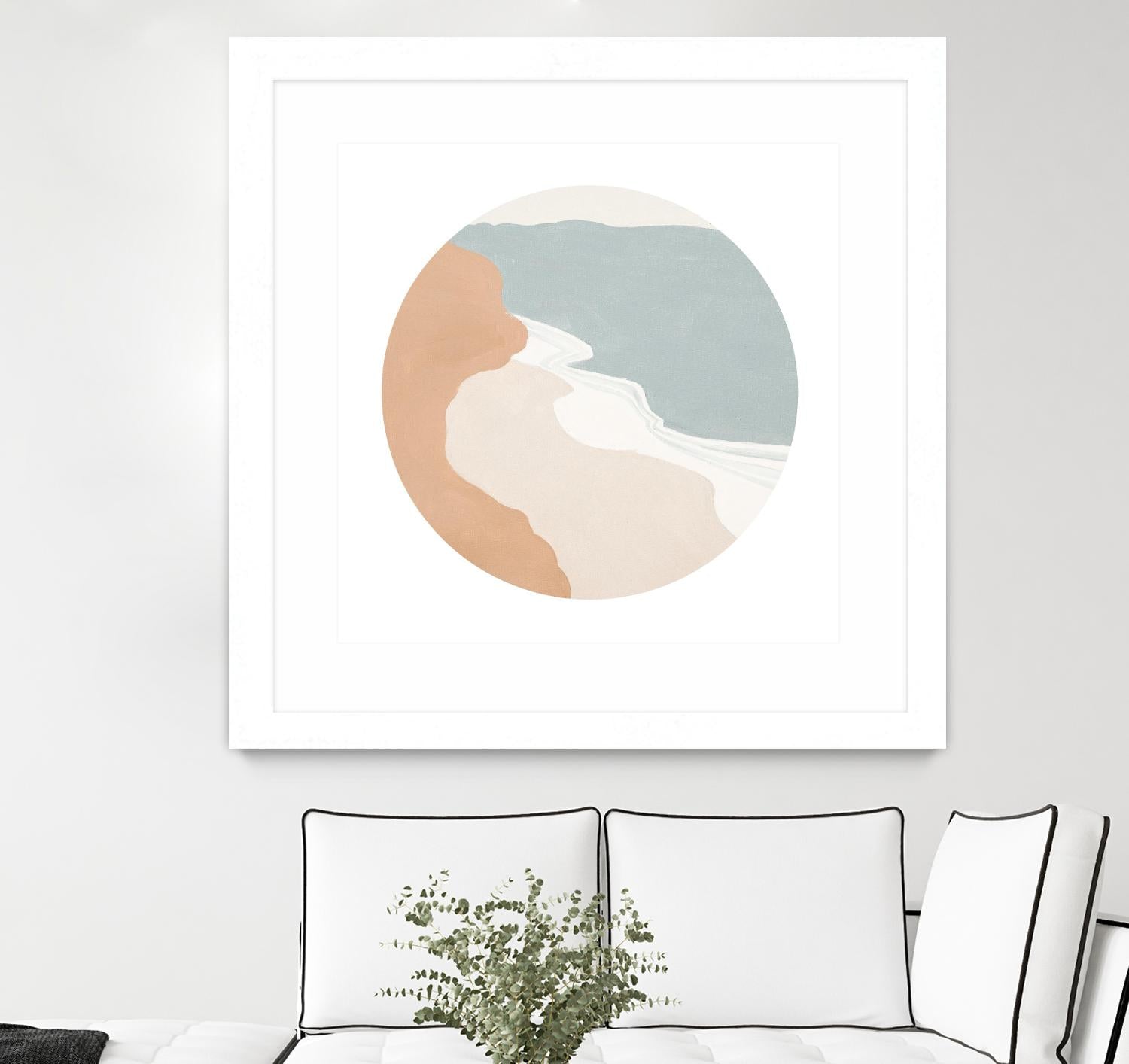Mid Century Landscape Circle I by Patricia Pinto on GIANT ART - coastal abstract