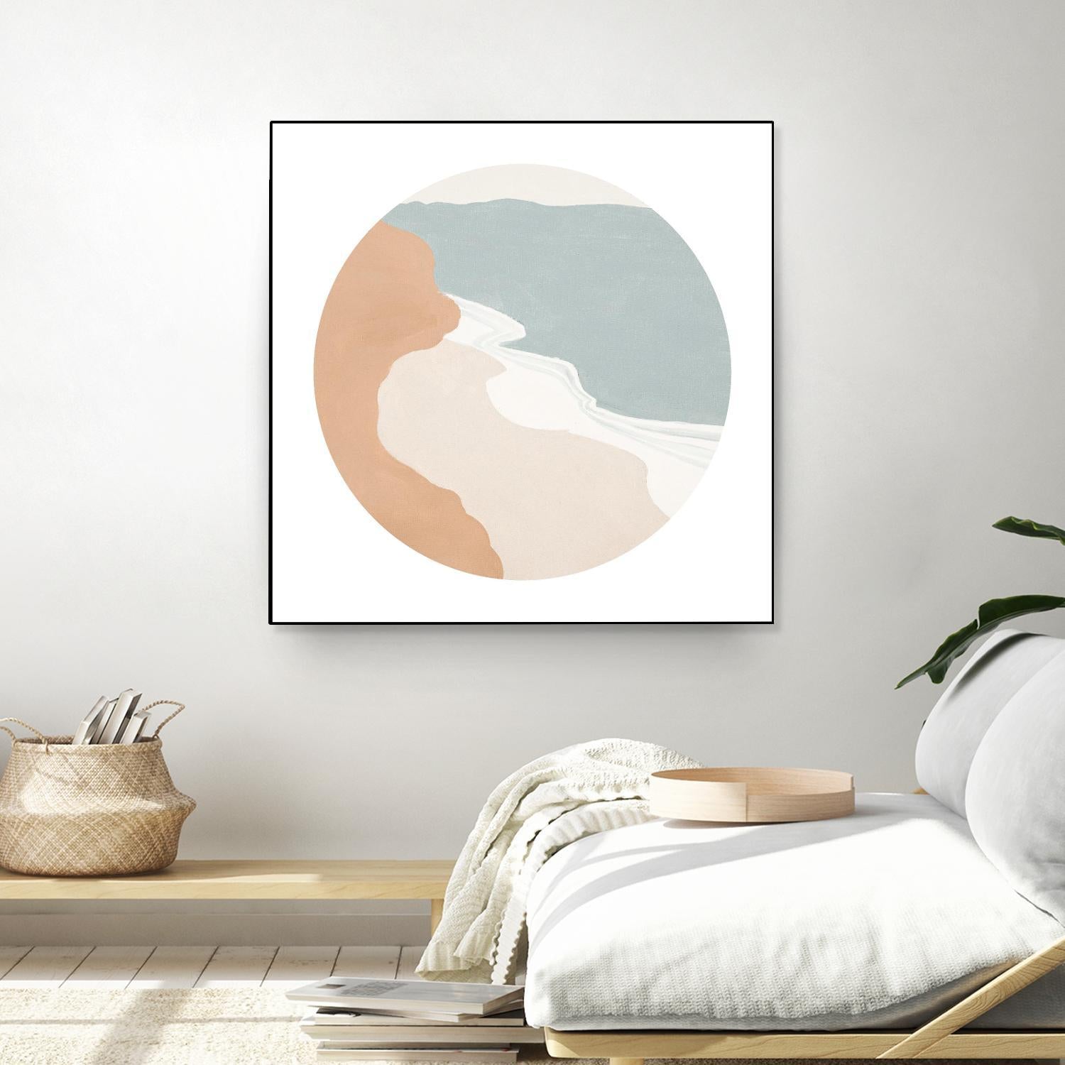 Mid Century Landscape Circle I by Patricia Pinto on GIANT ART - coastal abstract
