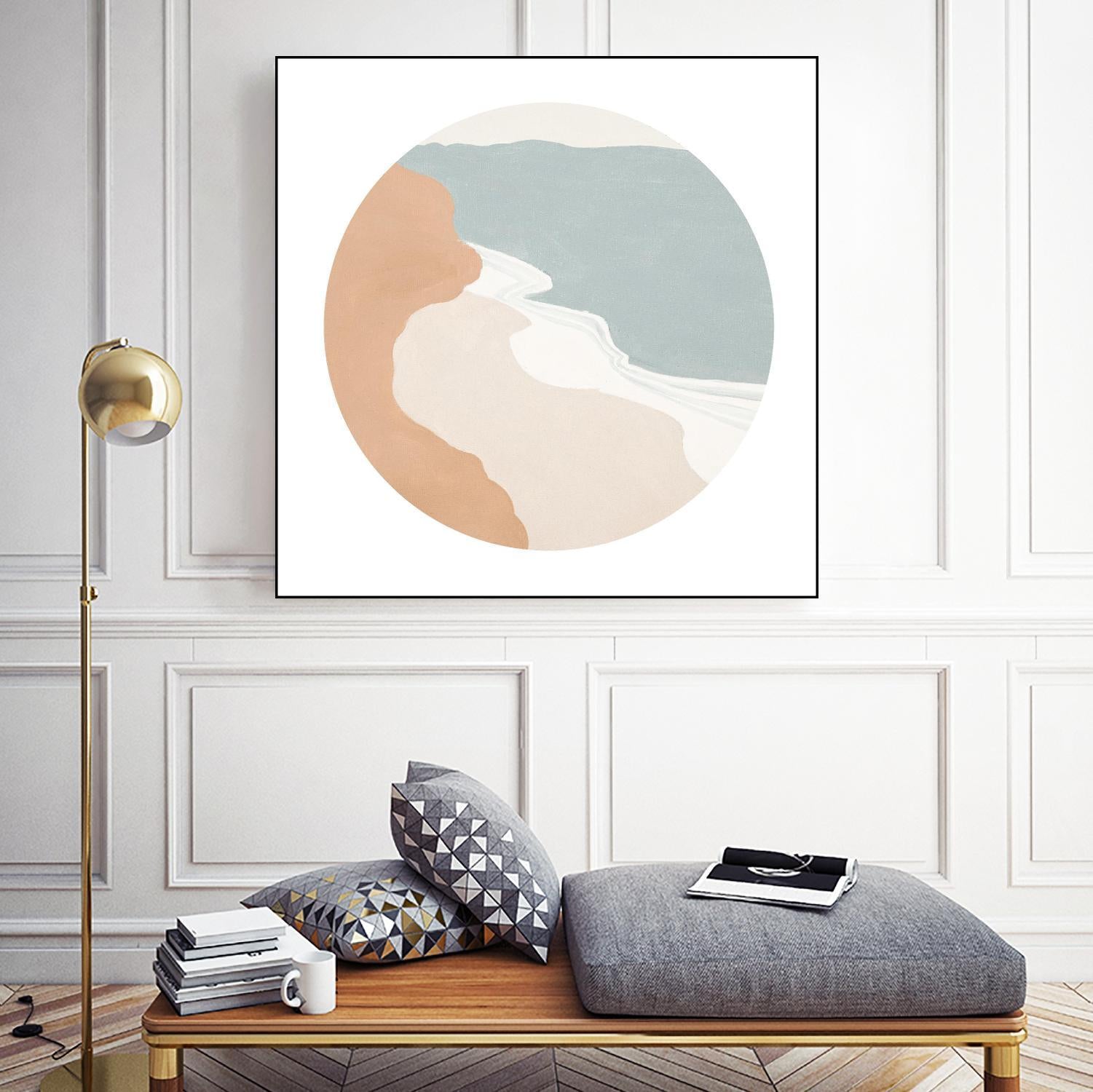 Mid Century Landscape Circle I by Patricia Pinto on GIANT ART - coastal abstract