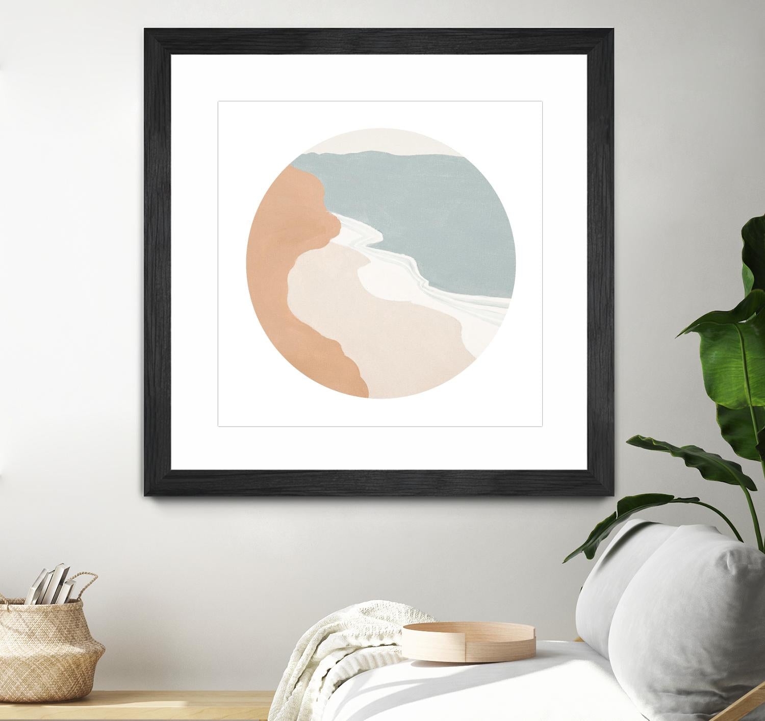 Mid Century Landscape Circle I by Patricia Pinto on GIANT ART - coastal abstract