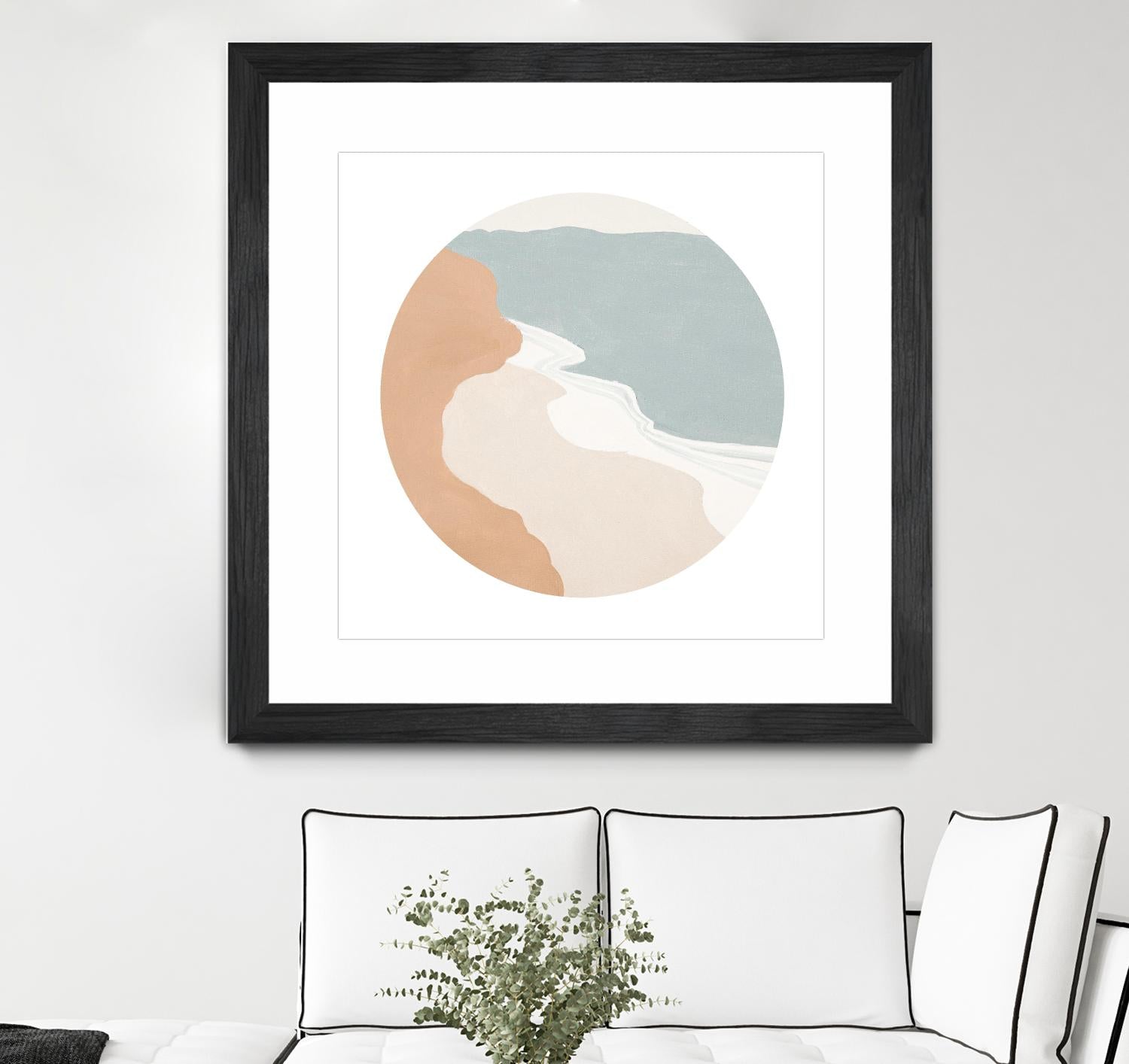Mid Century Landscape Circle I by Patricia Pinto on GIANT ART - coastal abstract