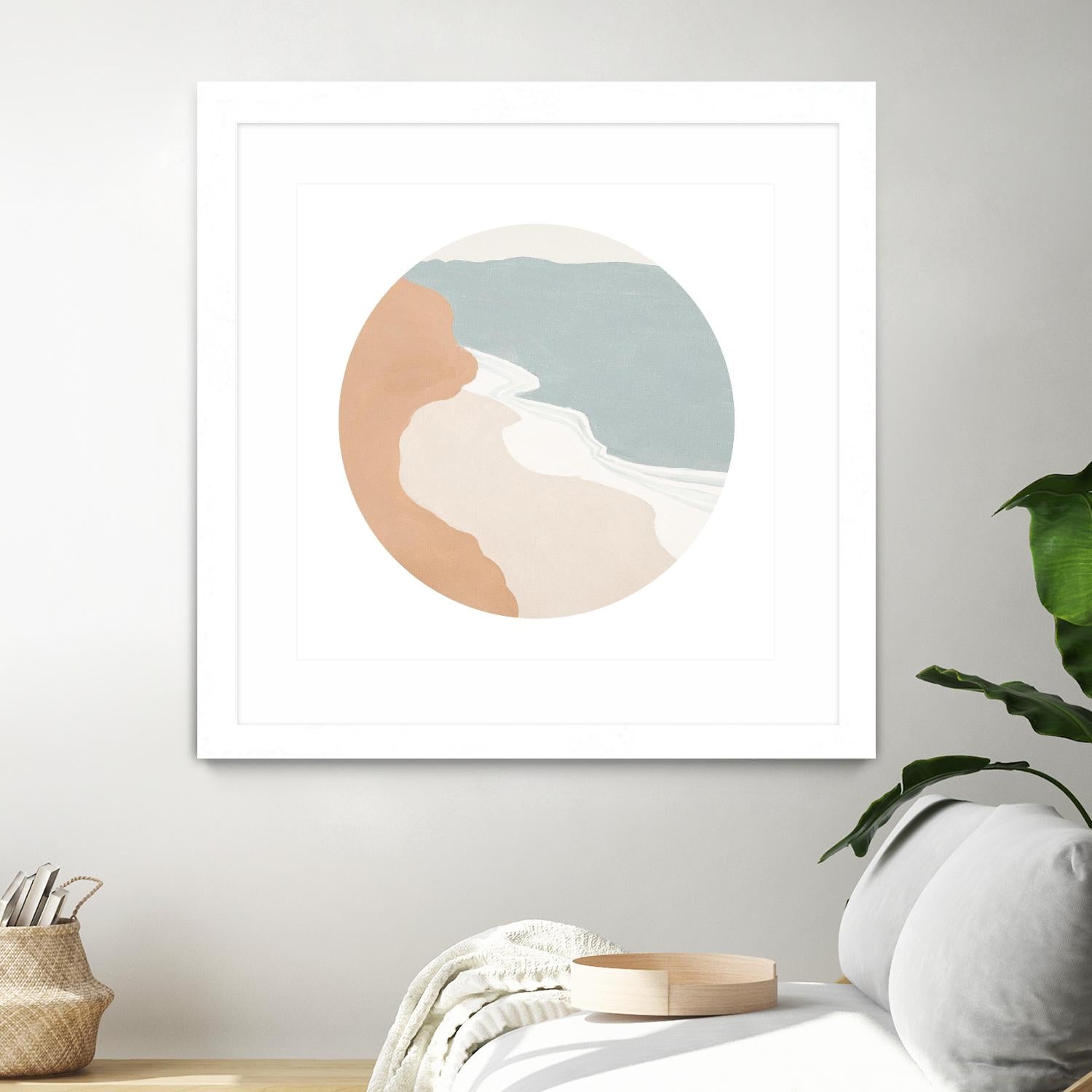 Mid Century Landscape Circle I by Patricia Pinto on GIANT ART - coastal abstract